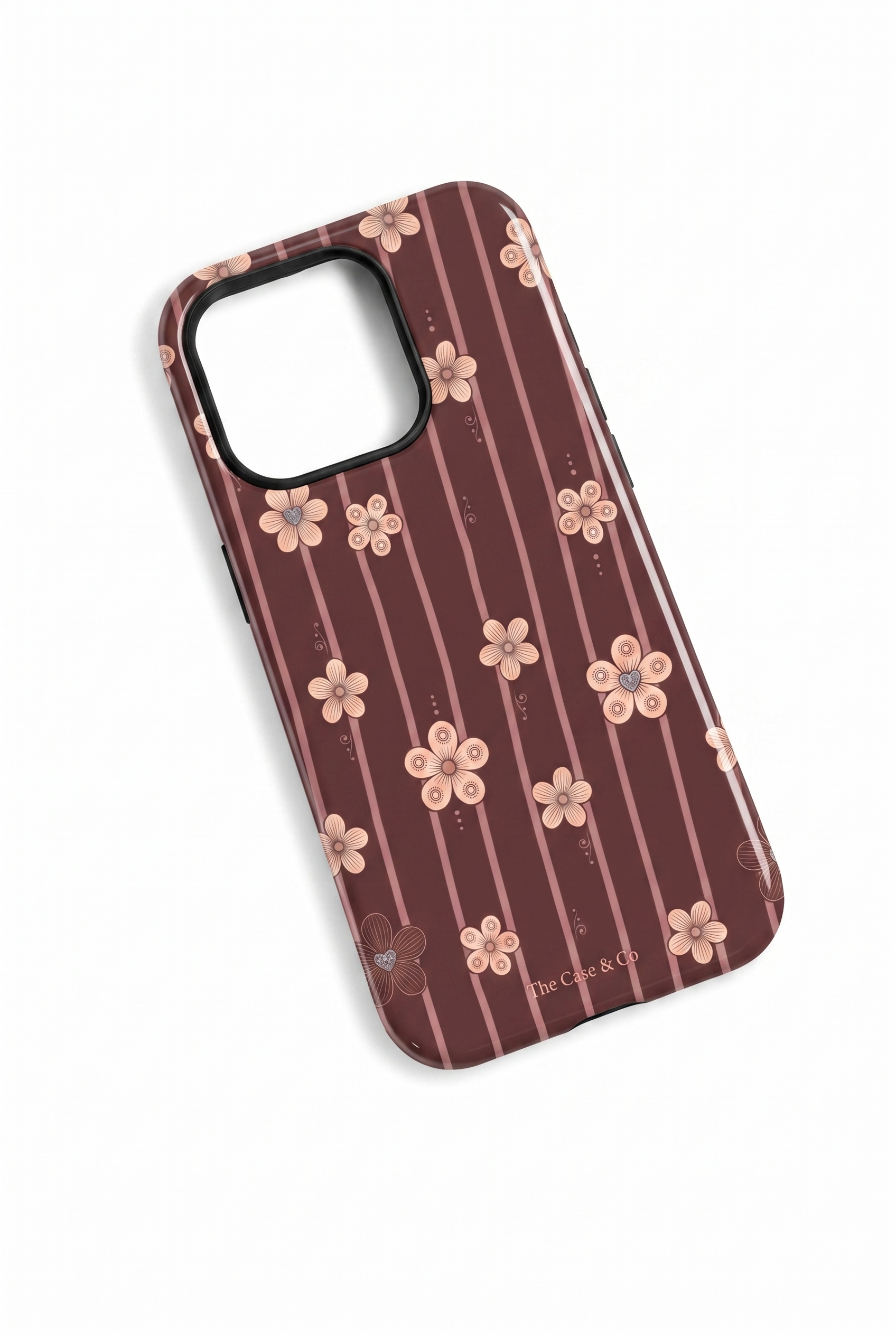 iPhone Cloud Skin Case – Floral Symphony Print | Premium 3D Hard Shell | Gloss Finish | 14-17 Series