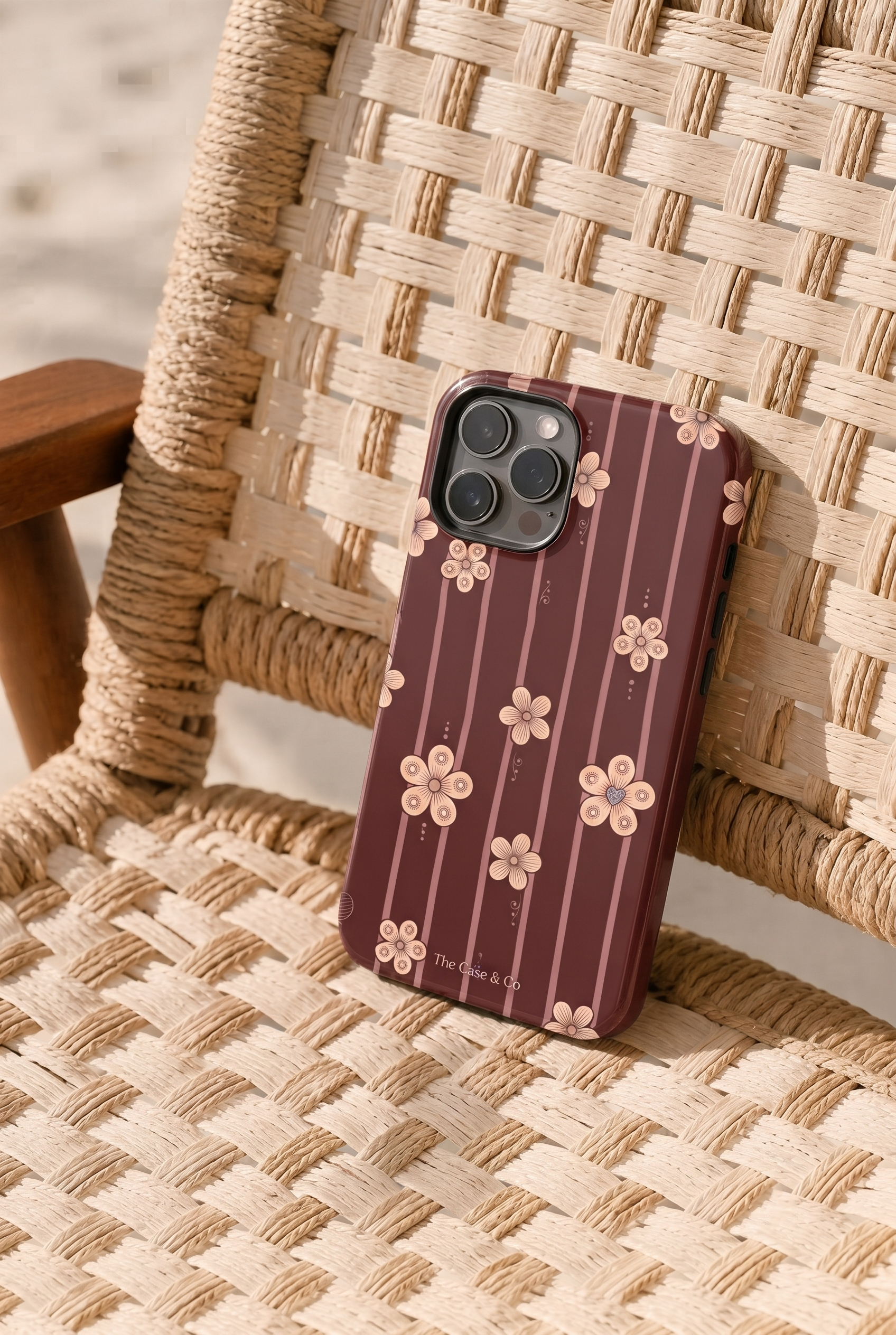 iPhone Cloud Skin Case – Floral Symphony Print | Premium 3D Hard Shell | Gloss Finish | 14-17 Series