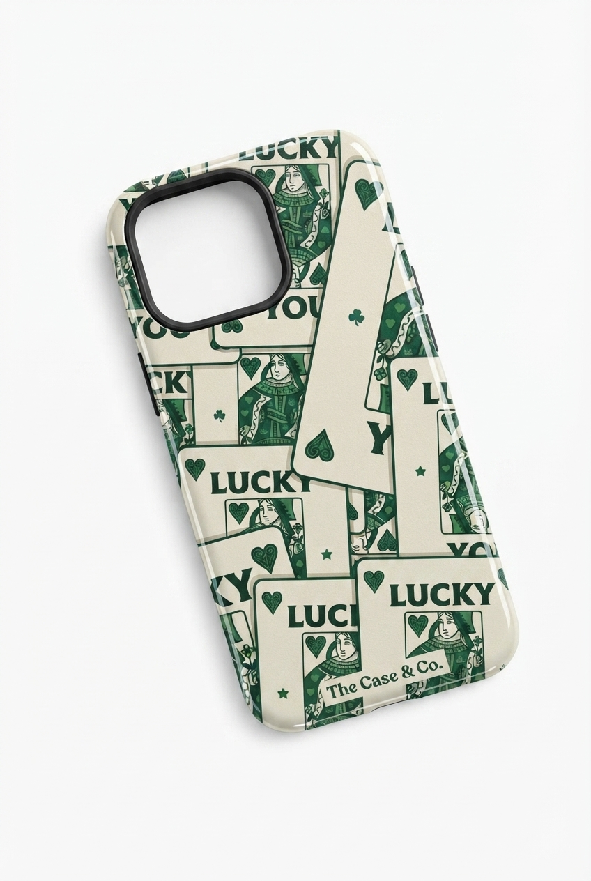iPhone Cloud Skin Case – Lucky You Print | Premium 3D Hard Shell | Gloss Finish | 14-17 Series