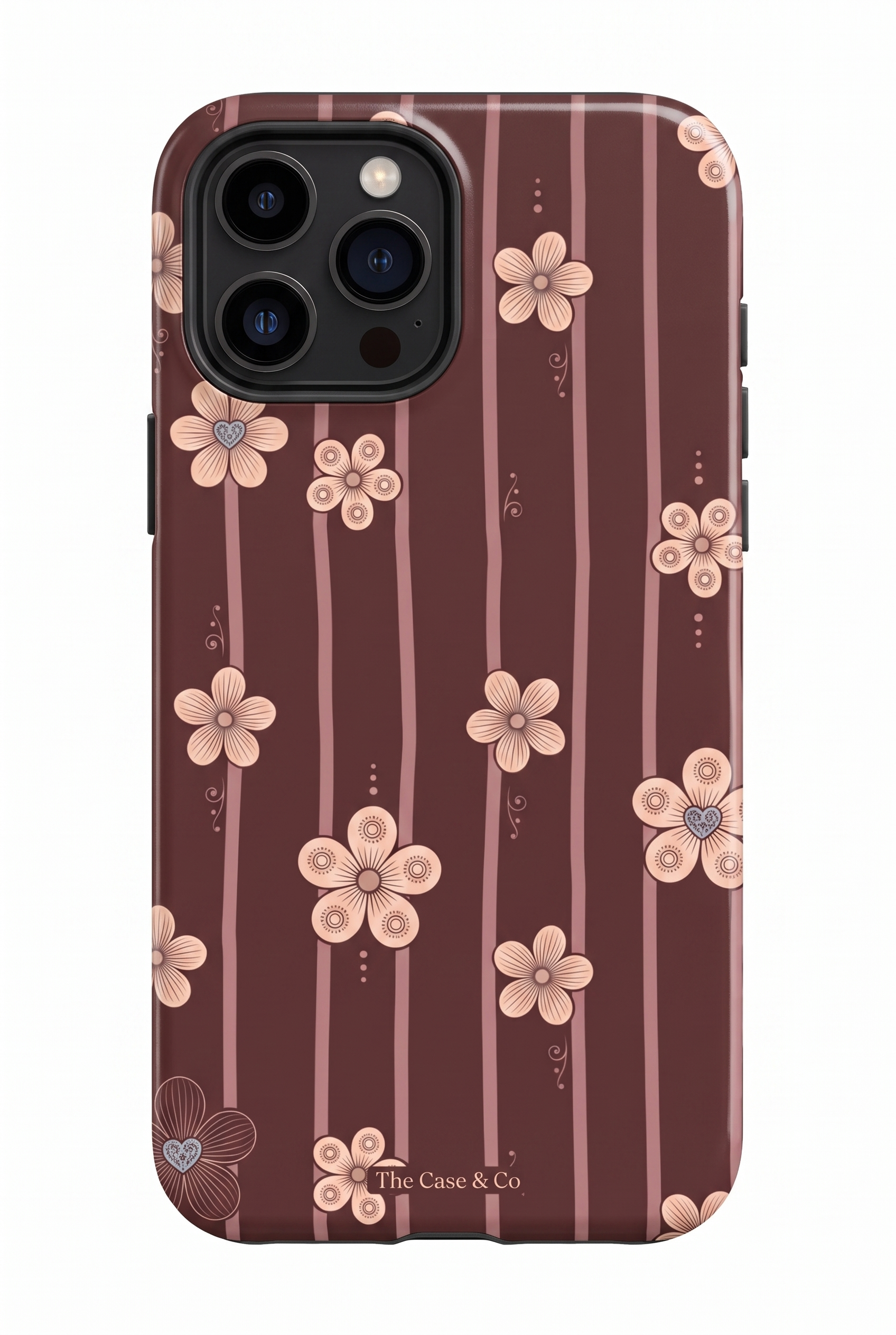 iPhone Cloud Skin Case – Floral Symphony Print | Premium 3D Hard Shell | Gloss Finish | 14-17 Series