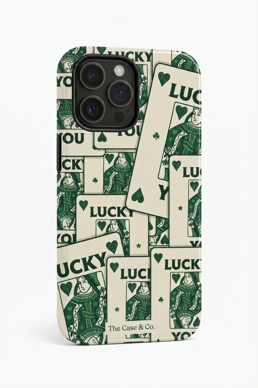 iPhone Cloud Skin Case – Lucky You Print | Premium 3D Hard Shell | Gloss Finish | 14-17 Series