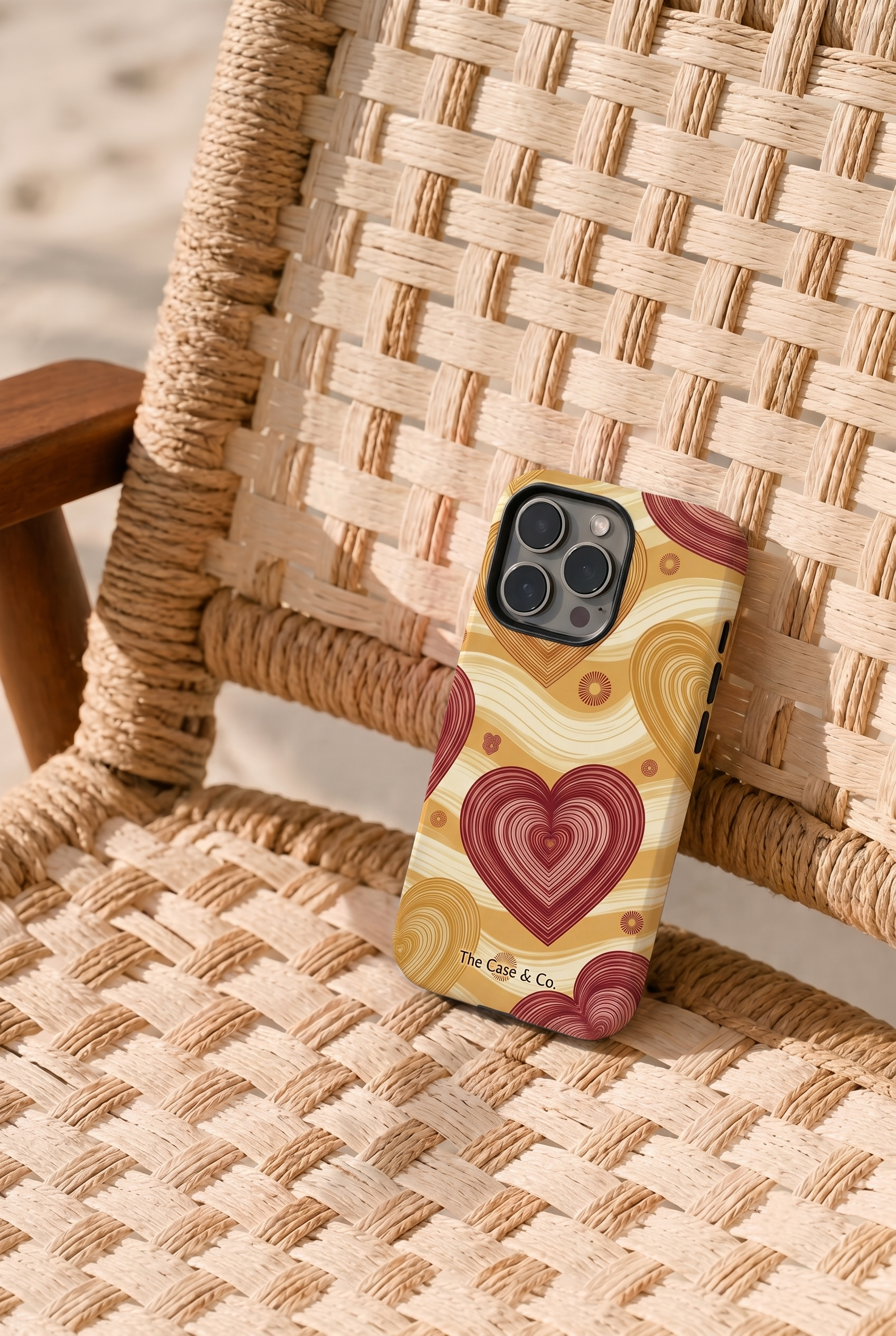 iPhone Cloud Skin Case – Layers of Love Print | Premium 3D Hard Shell | Gloss Finish | 14-17 Series