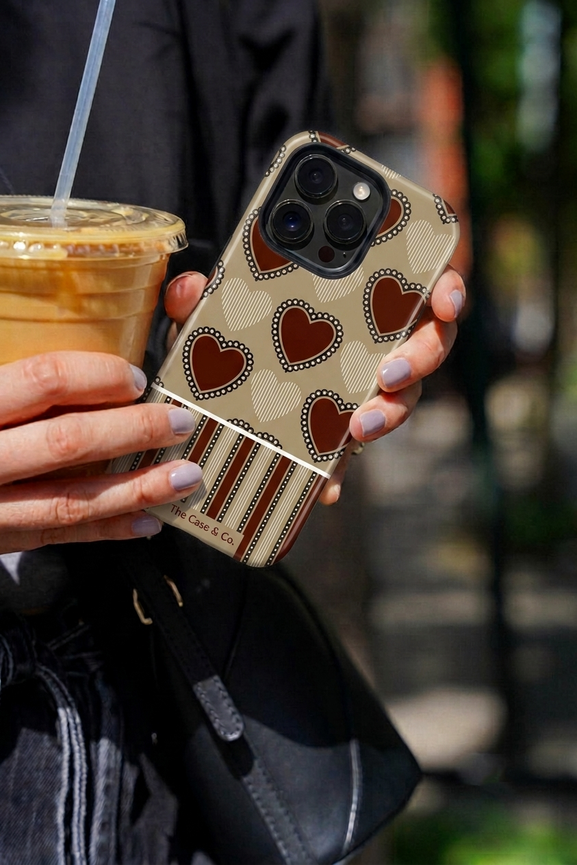 iPhone Cloud Skin Case – Heartloom Print | Premium 3D Hard Shell | Gloss Finish | 14-17 Series
