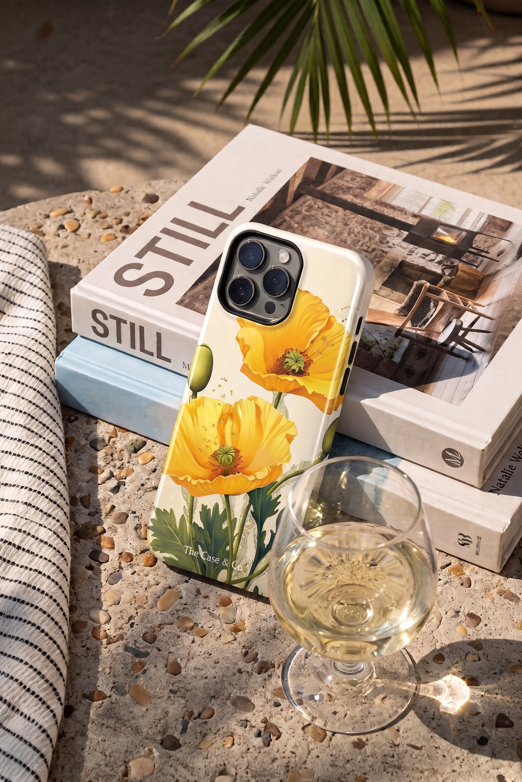 iPhone Cloud Skin Case – Blooming Sunshine Print | Premium 3D Hard Shell | Gloss Finish | 14-17 Series