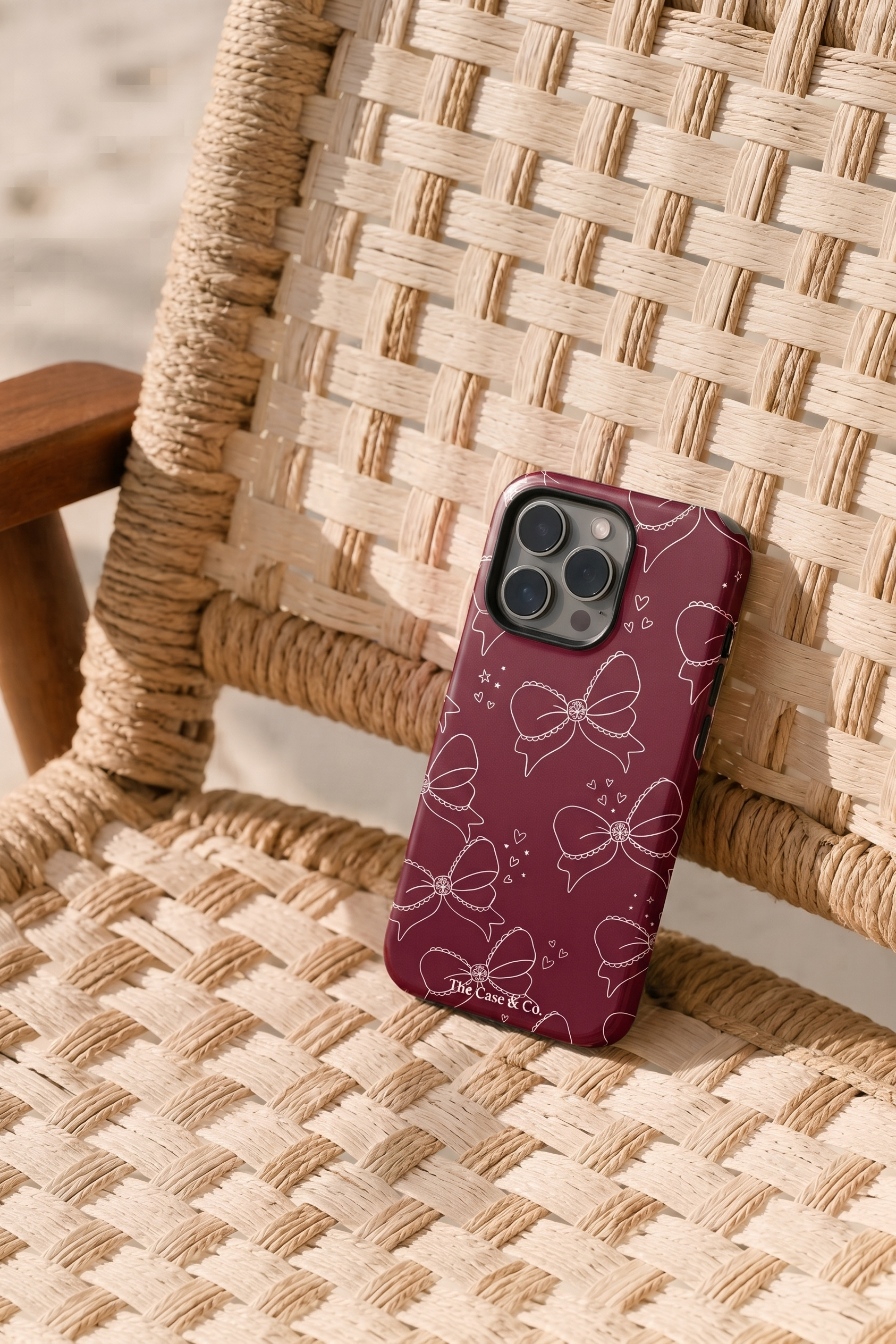iPhone Cloud Skin Case – Love Tied Print | Premium 3D Hard Shell | Gloss Finish | 14-17 Series