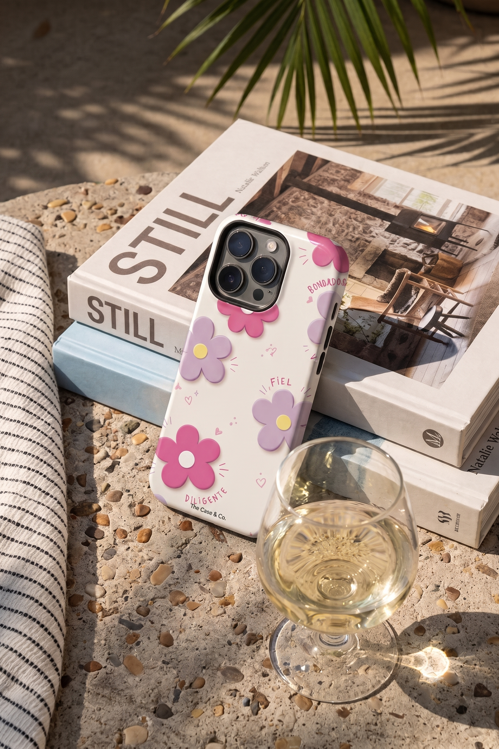 iPhone Cloud Skin Case – Flores Con Amor Print | Premium 3D Hard Shell | Gloss Finish | 14-17 Series