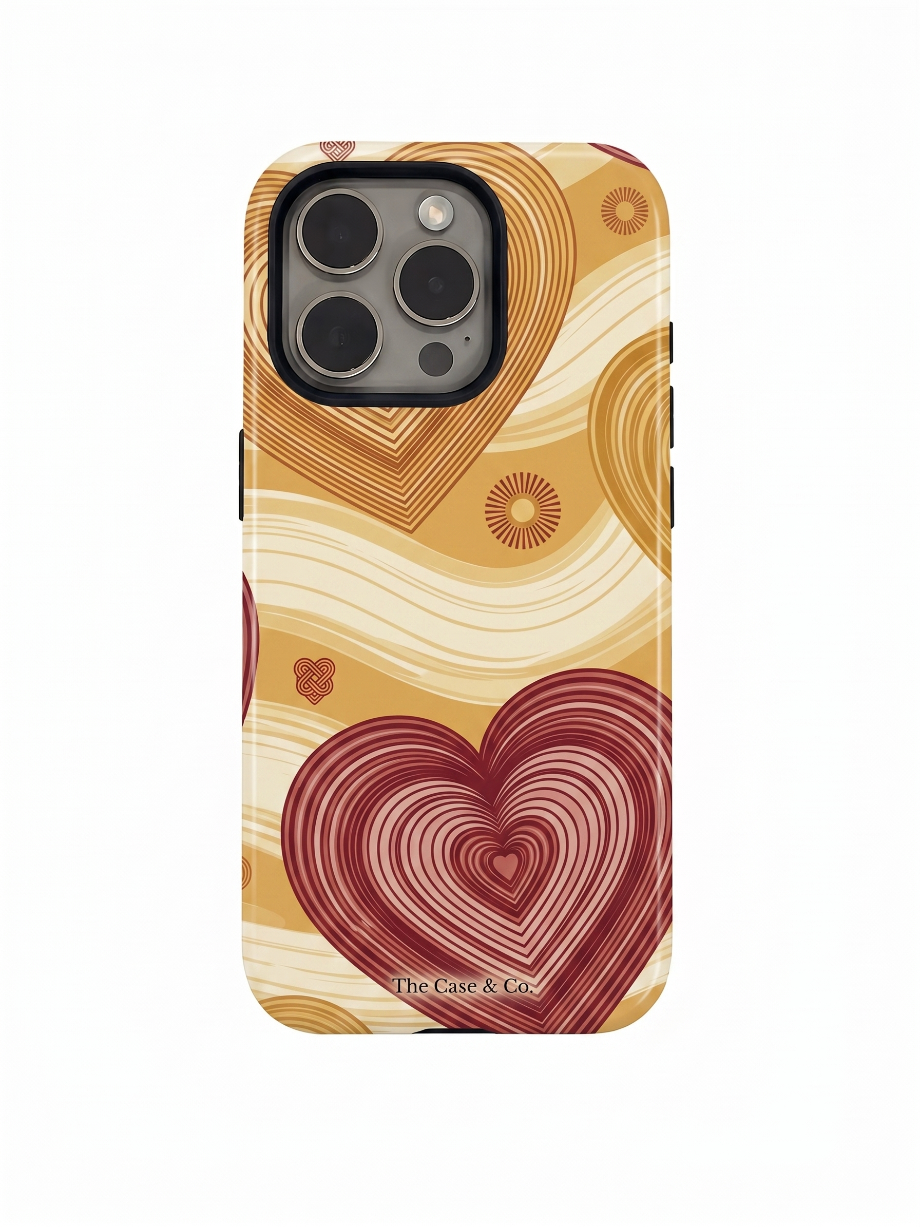 iPhone Cloud Skin Case – Layers of Love Print | Premium 3D Hard Shell | Gloss Finish | 14-17 Series
