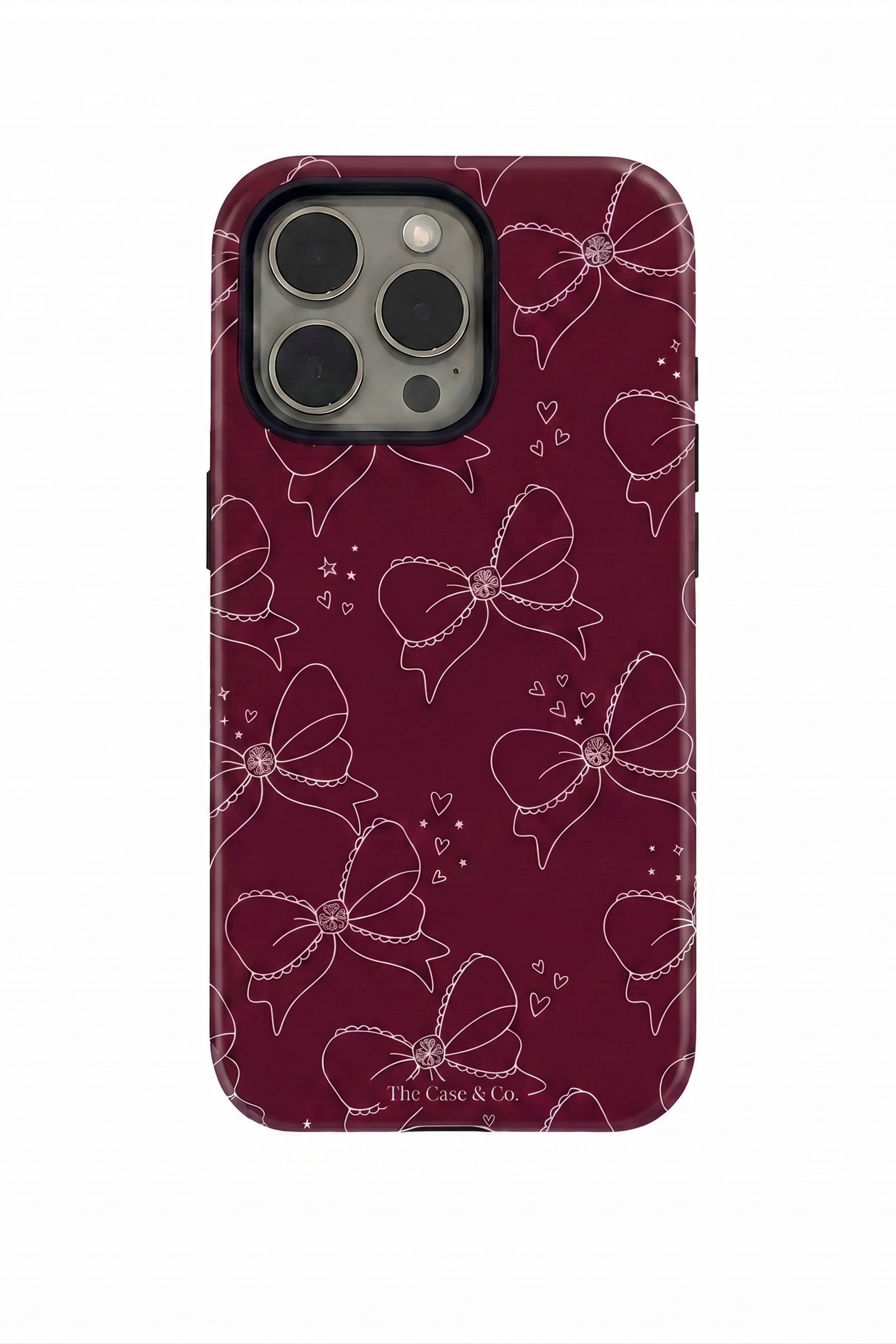 iPhone Cloud Skin Case – Love Tied Print | Premium 3D Hard Shell | Gloss Finish | 14-17 Series