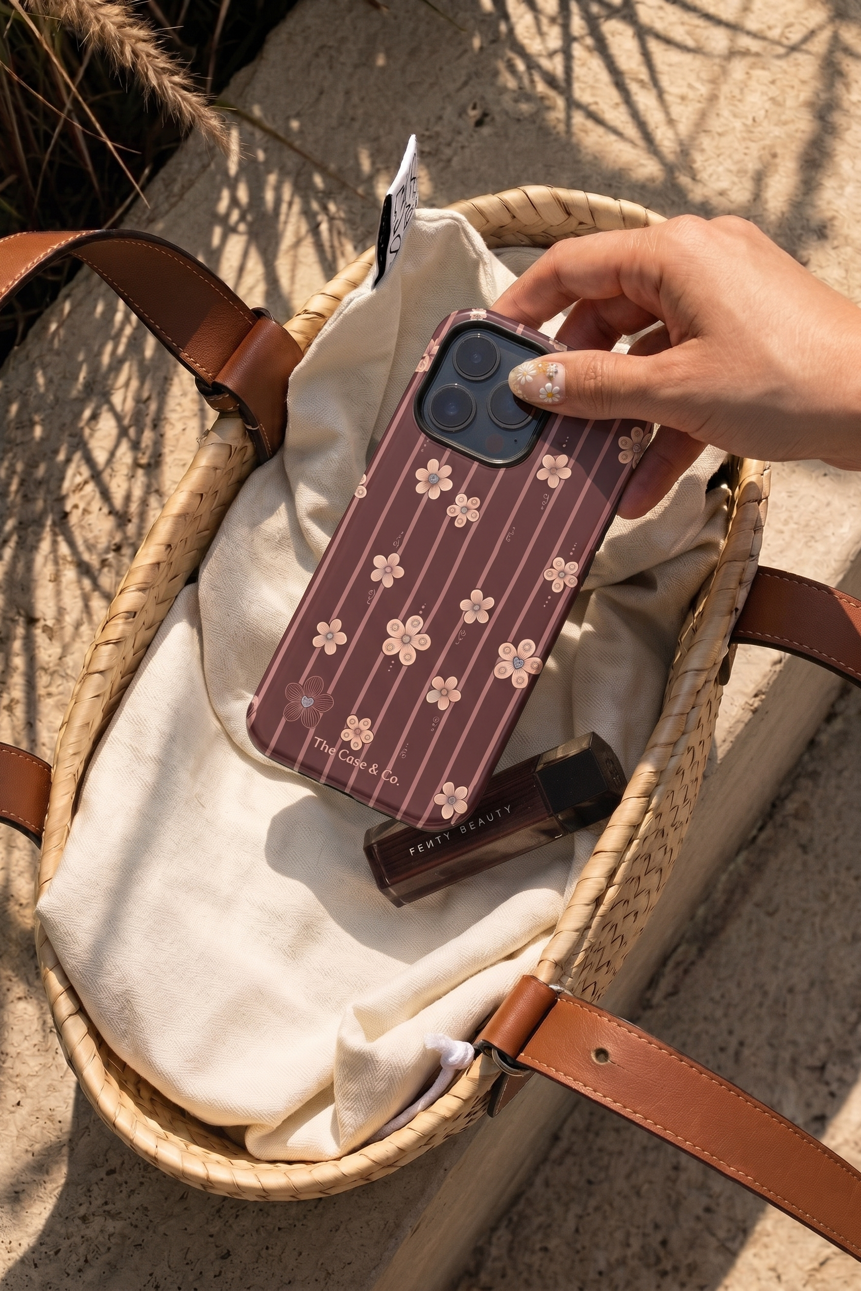 iPhone Cloud Skin Case – Floral Symphony Print | Premium 3D Hard Shell | Gloss Finish | 14-17 Series