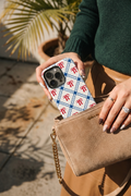 iPhone Cloud Skin Case – Signature Bow Motif Print | Premium 3D Hard Shell | Gloss Finish | 14-17 Series