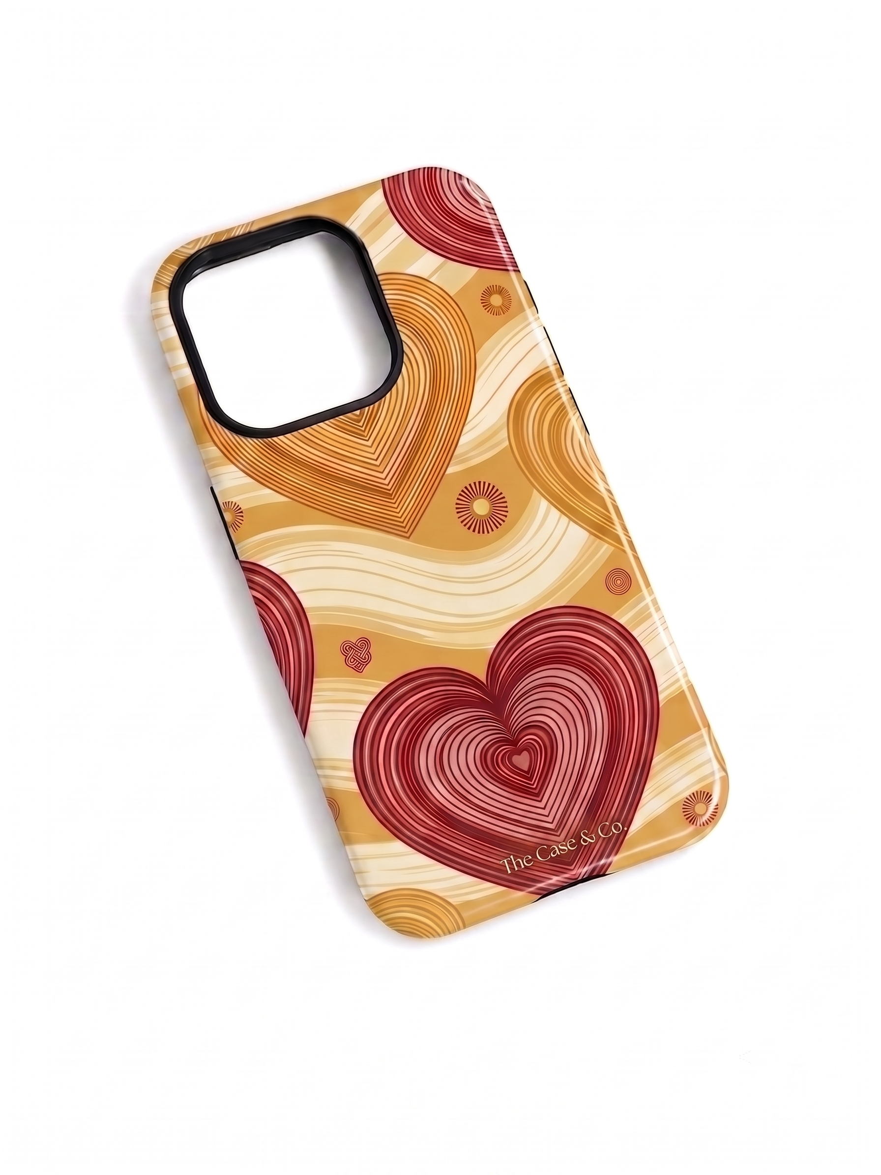 iPhone Cloud Skin Case – Layers of Love Print | Premium 3D Hard Shell | Gloss Finish | 14-17 Series