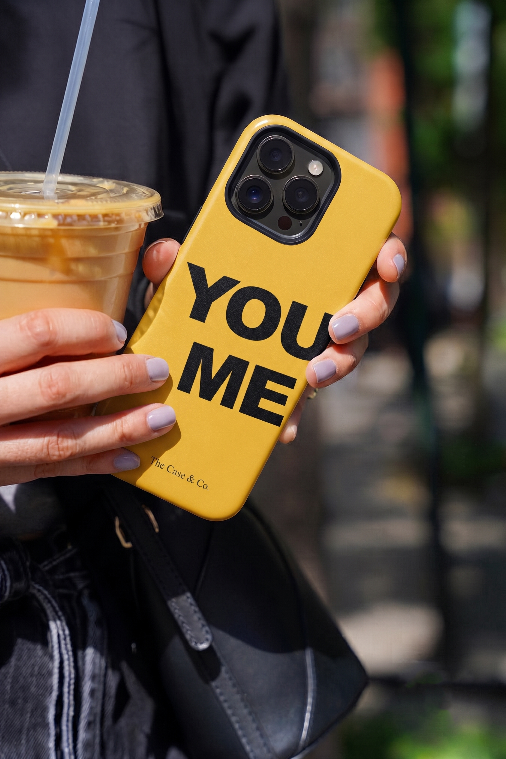 iPhone Cloud Skin Case – Bold Connection Print | Premium 3D Hard Shell | Gloss Finish | 14-17 Series