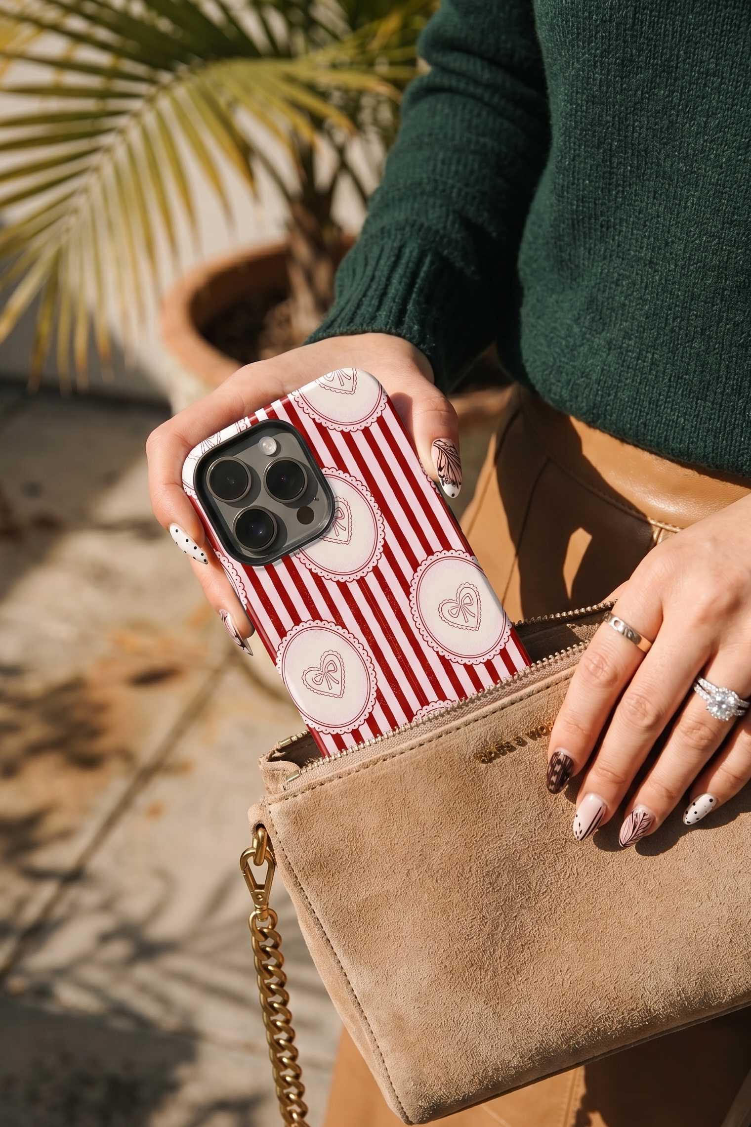 iPhone Cloud Skin Case – Mod Medallion Print | Premium 3D Hard Shell | Gloss Finish | 14-17 Series