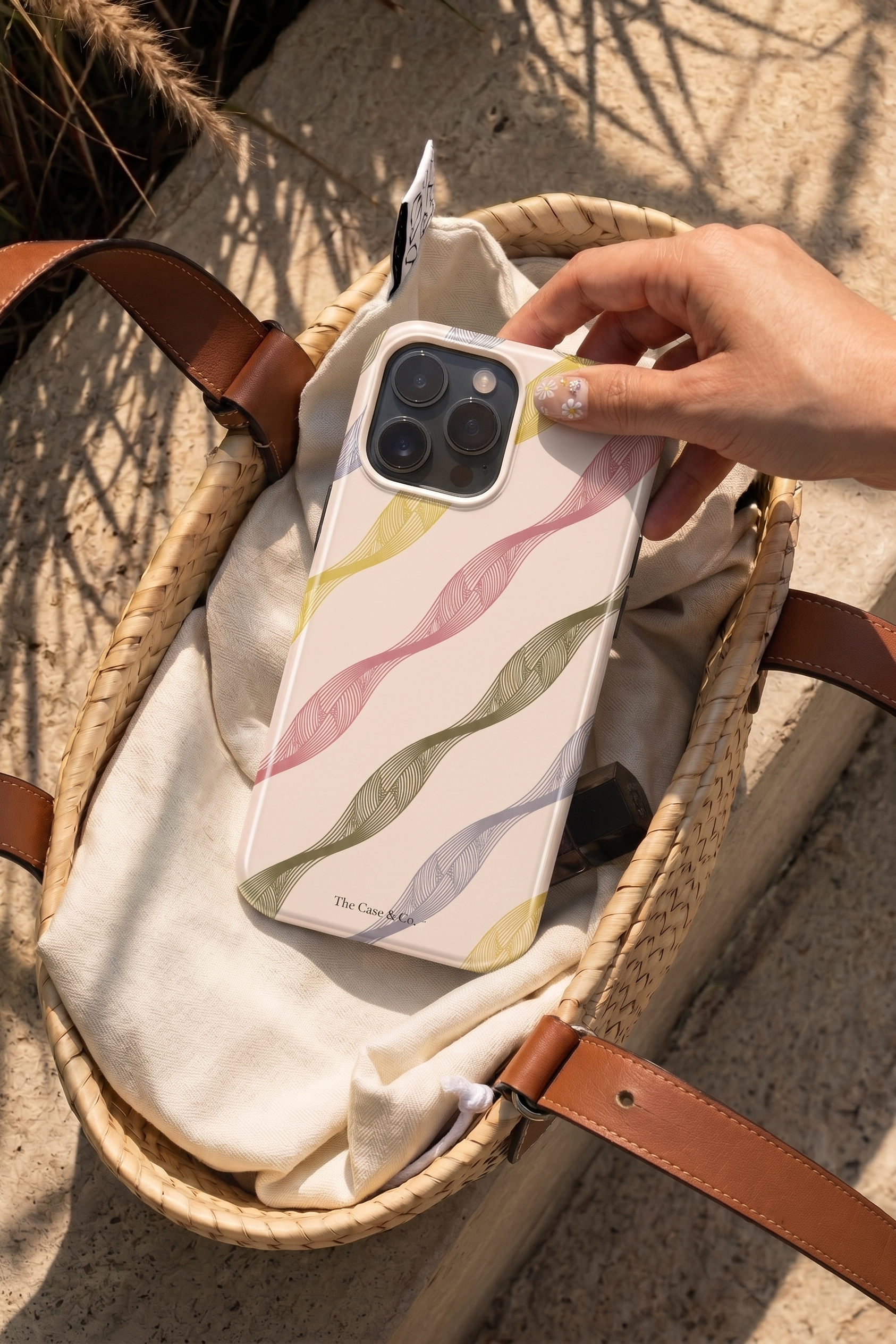 iPhone Cloud Skin Case – Rhythmic Ribbons | Premium 3D Hard Shell | Gloss Finish | 14-17 Series