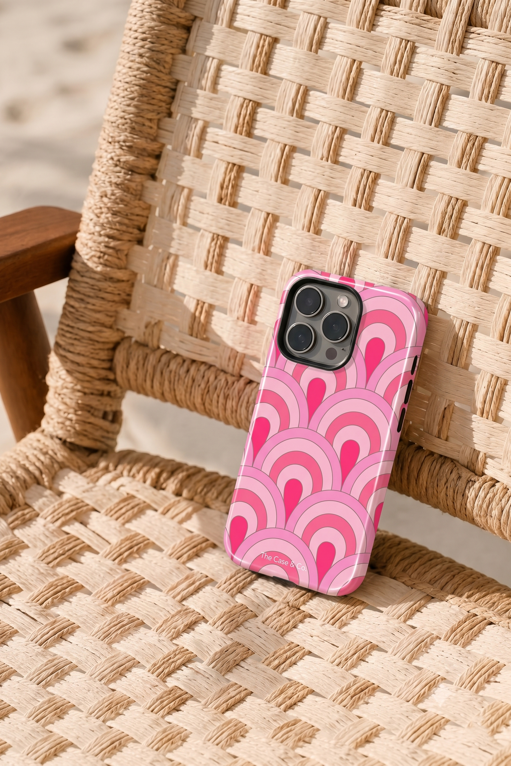 iPhone Cloud Skin Case – Rosy Arches Print | Premium 3D Hard Shell | Gloss Finish | 14-17 Series