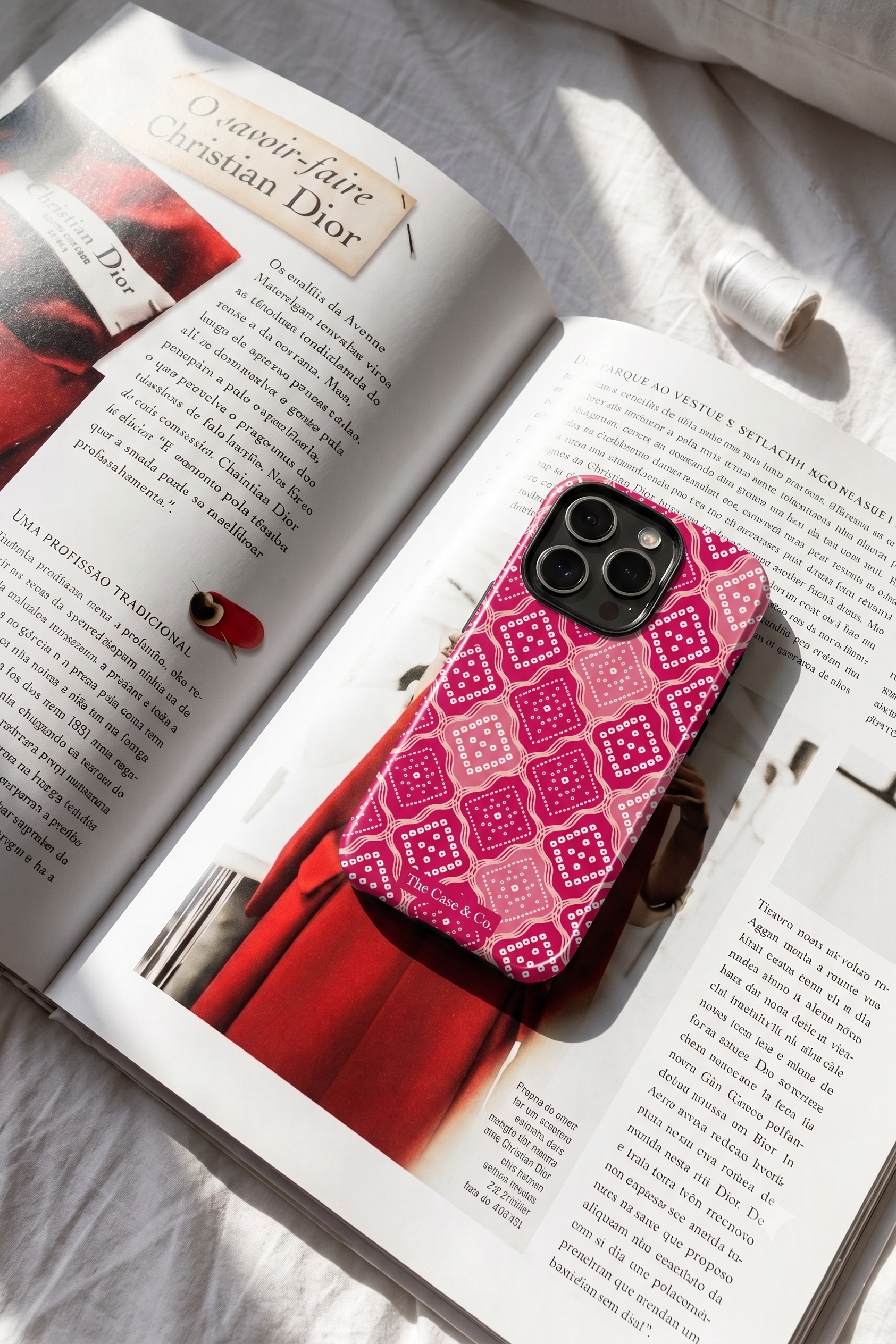 iPhone Cloud Skin Case – Candy Check Print | Premium 3D Hard Shell | Gloss Finish | 14-17 Series