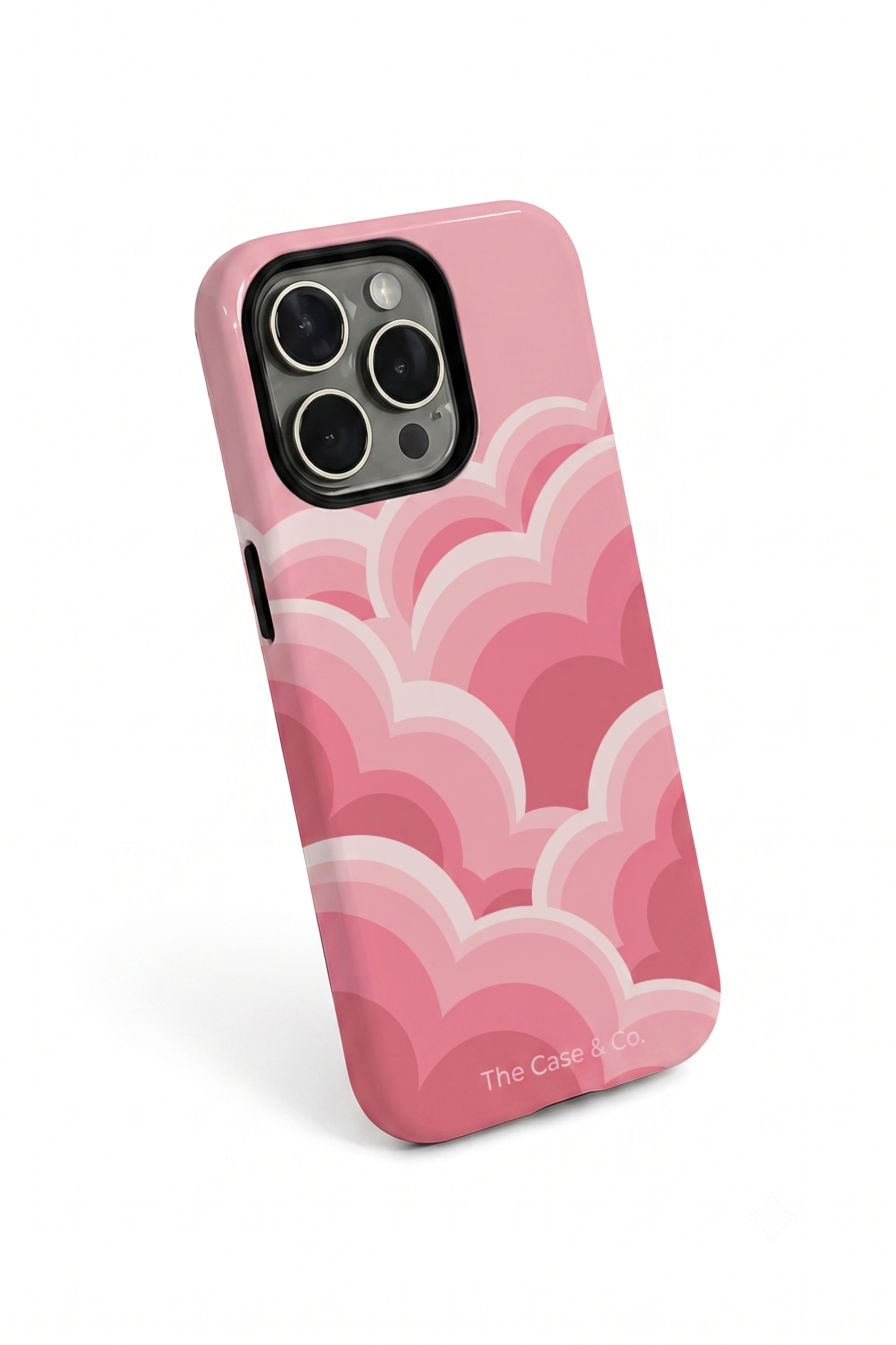 iPhone Cloud Skin Case – Rosy Dream Print | Premium 3D Hard Shell | Gloss Finish | 14-17 Series