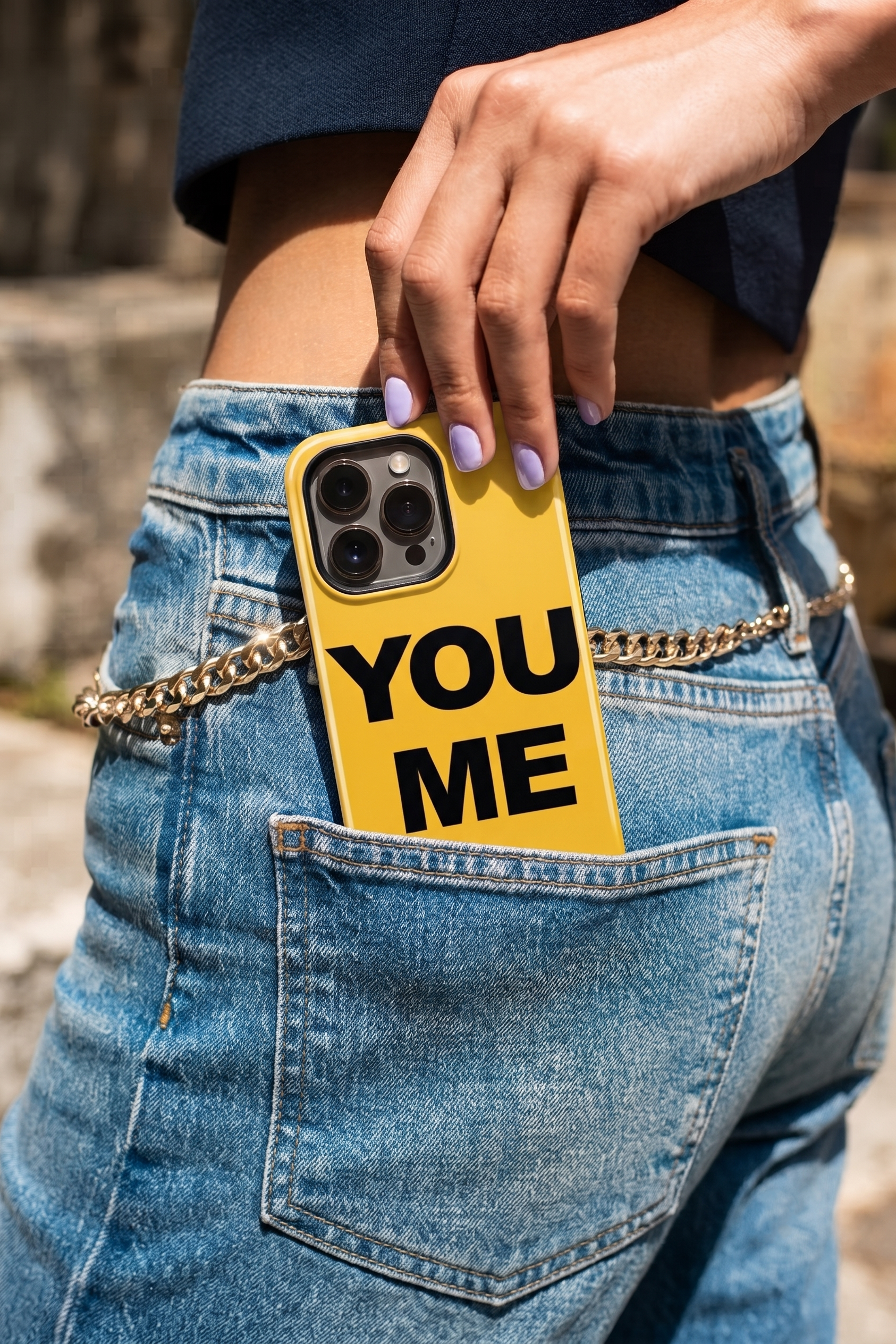 iPhone Cloud Skin Case – Bold Connection Print | Premium 3D Hard Shell | Gloss Finish | 14-17 Series