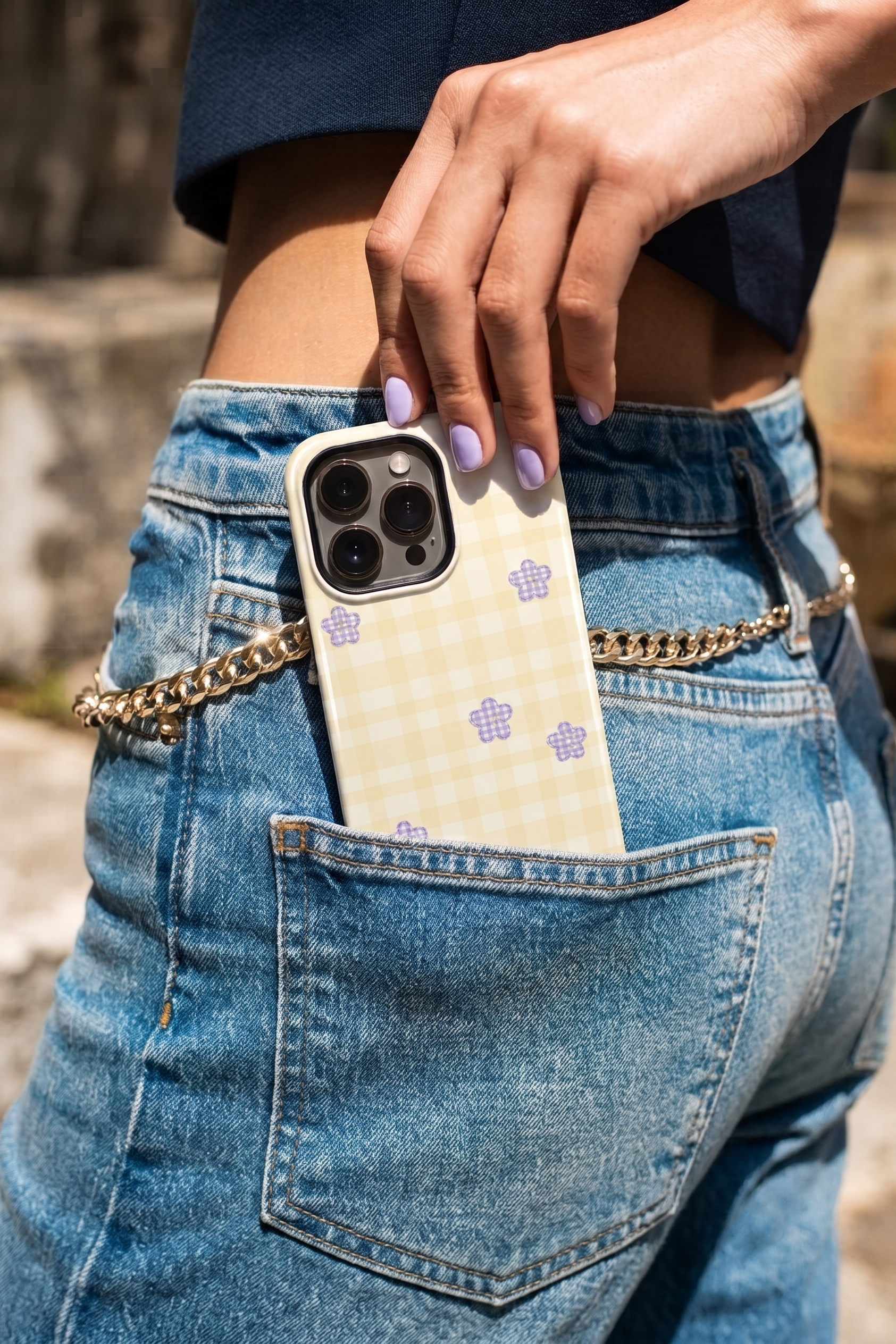 iPhone Cloud Skin Case – Bloomfield Print | Premium 3D Hard Shell | Gloss Finish | 14-17 Series