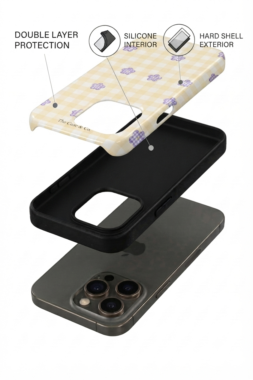 iPhone Cloud Skin Case – Bloomfield Print | Premium 3D Hard Shell | Gloss Finish | 14-17 Series