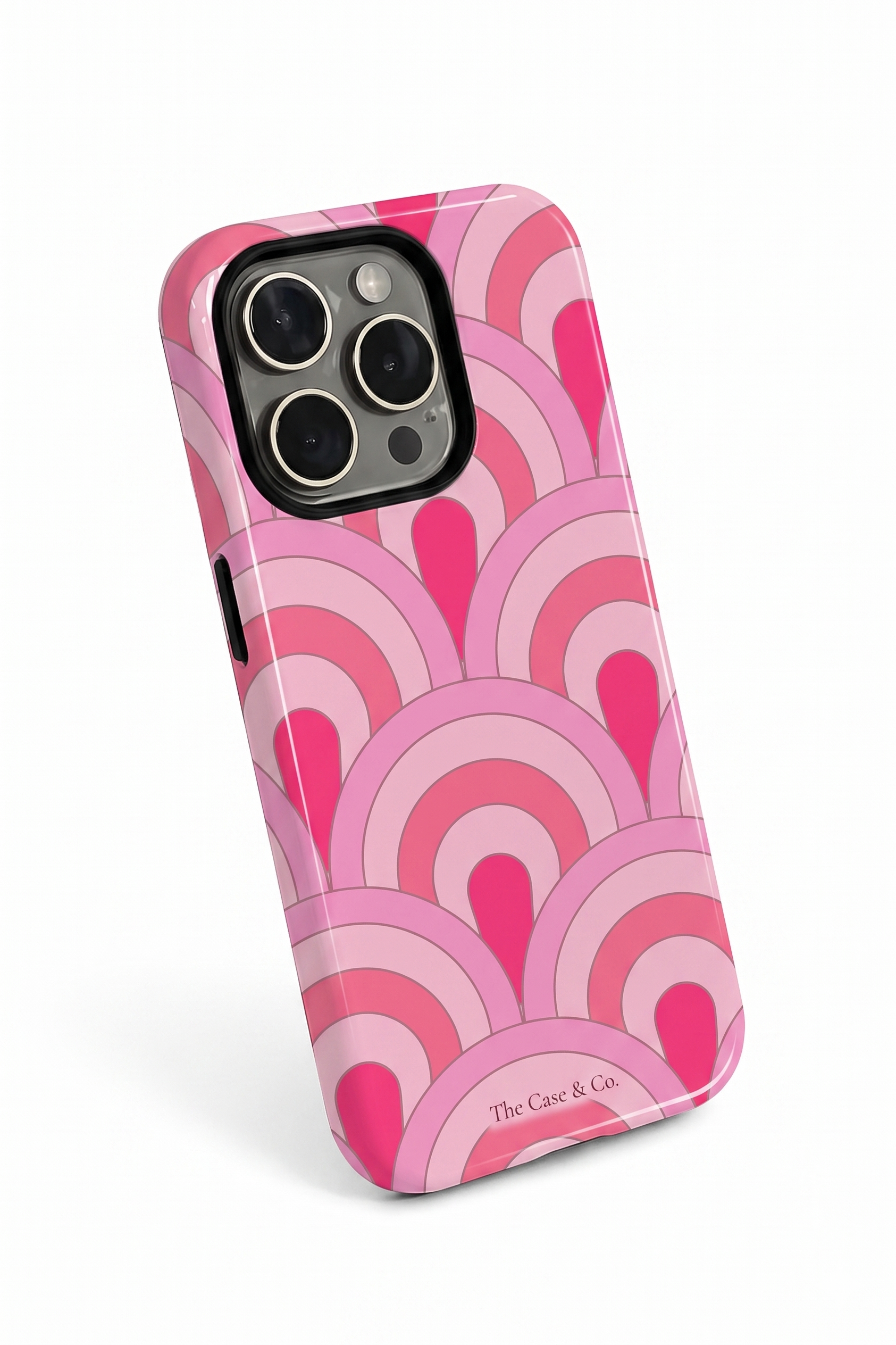 iPhone Cloud Skin Case – Rosy Arches Print | Premium 3D Hard Shell | Gloss Finish | 14-17 Series
