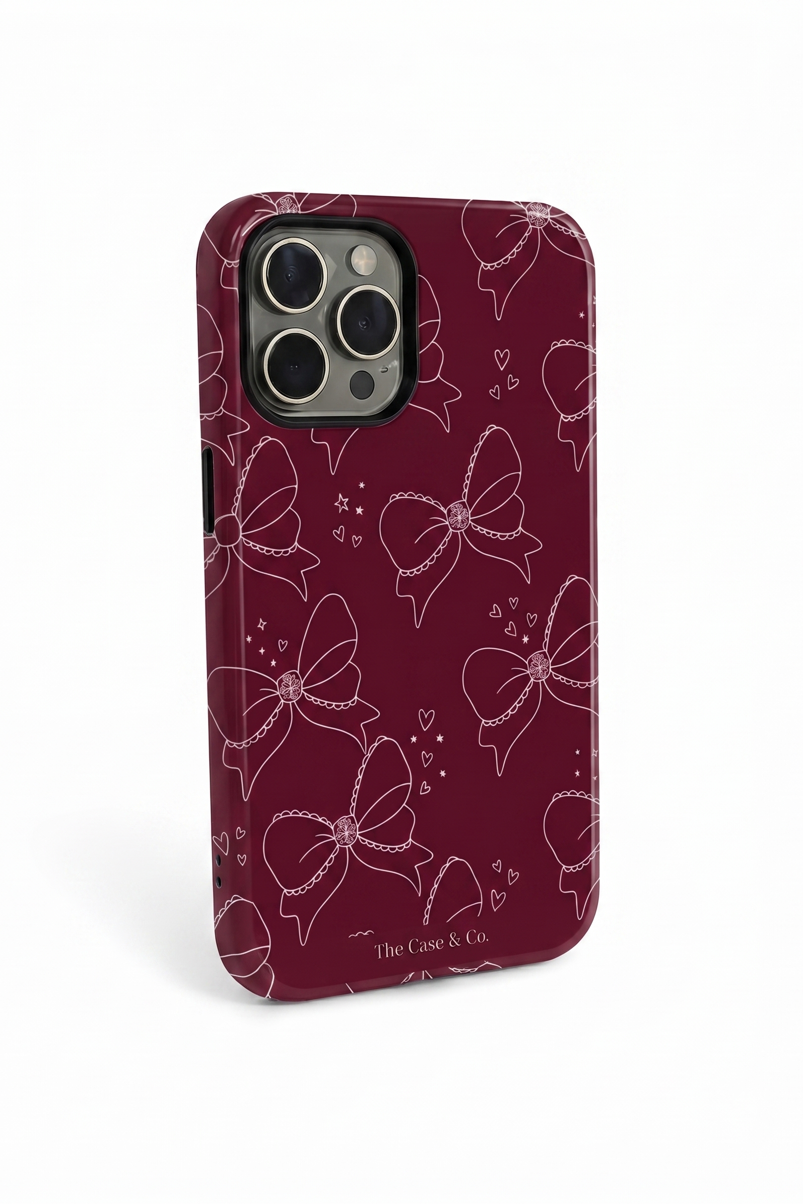 iPhone Cloud Skin Case – Love Tied Print | Premium 3D Hard Shell | Gloss Finish | 14-17 Series