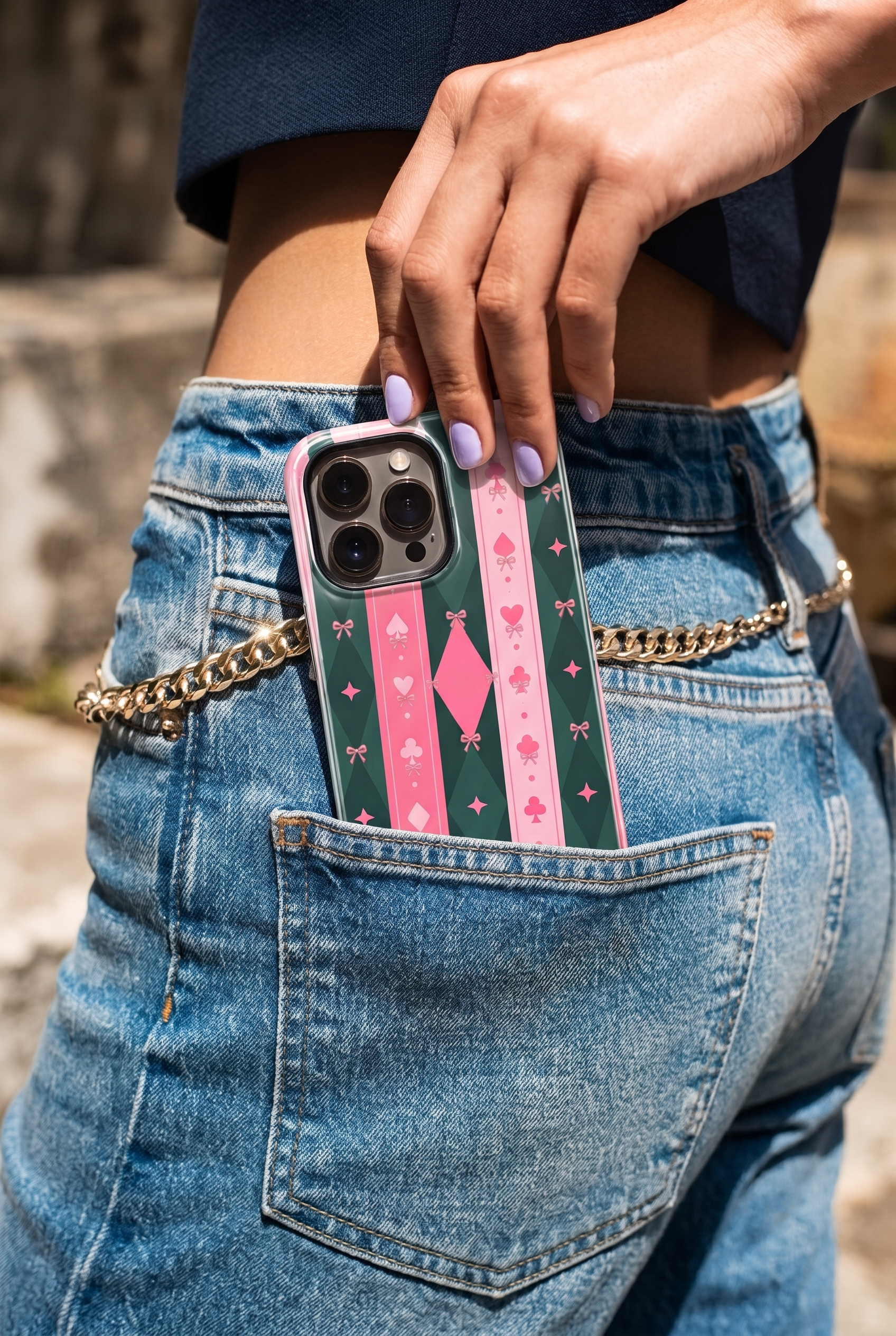 iPhone Cloud Skin Case – The Queen's Deck | Premium 3D Hard Shell | Gloss Finish | 14-17 Series