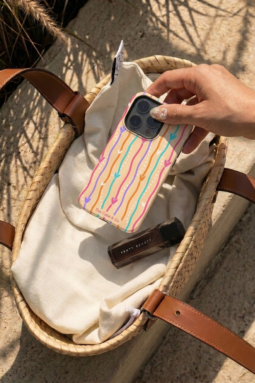 iPhone Cloud Skin Case – Color Me Love Print | Premium 3D Hard Shell | Gloss Finish | 14-17 Series