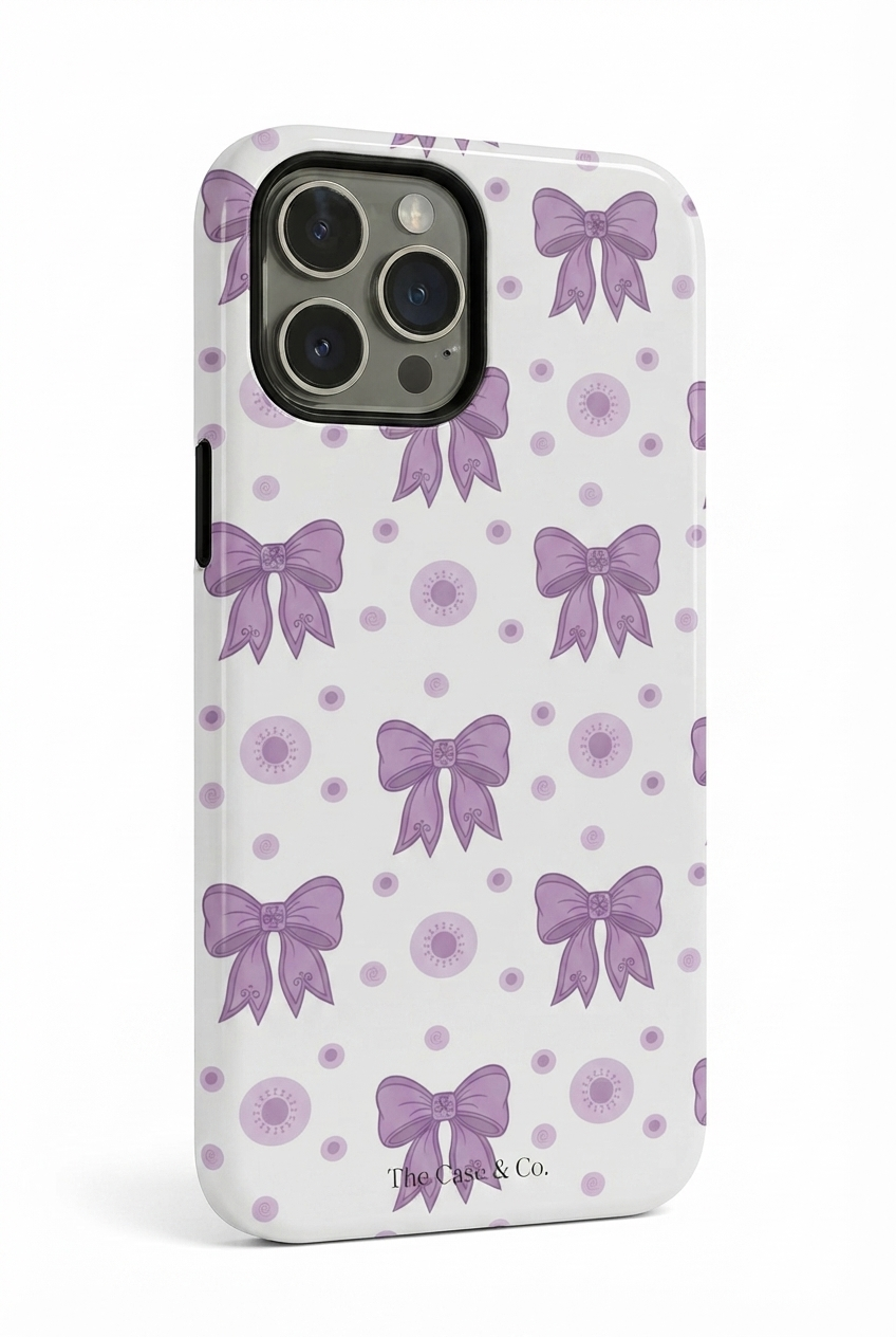 iPhone Cloud Skin Case – Violet Elegance | Premium 3D Hard Shell | Gloss Finish | 14-17 Series