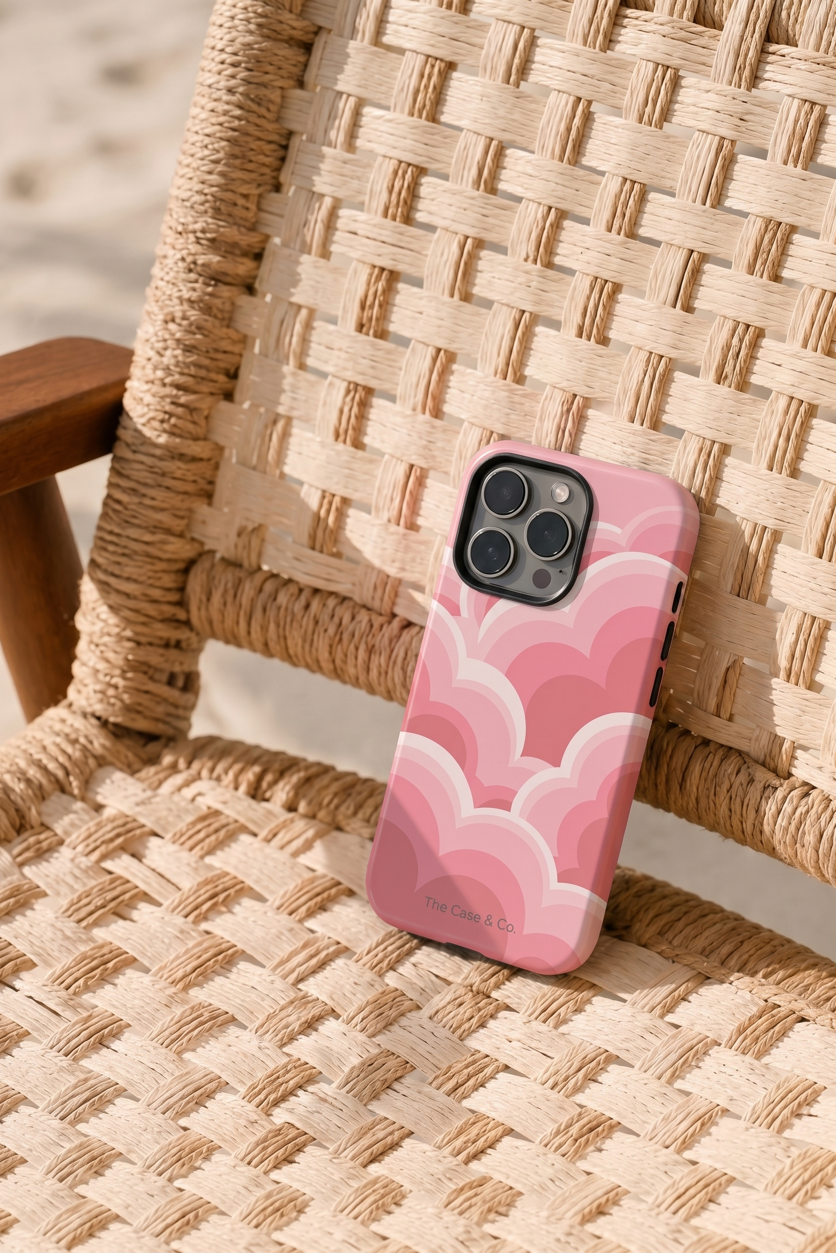 iPhone Cloud Skin Case – Rosy Dream Print | Premium 3D Hard Shell | Gloss Finish | 14-17 Series