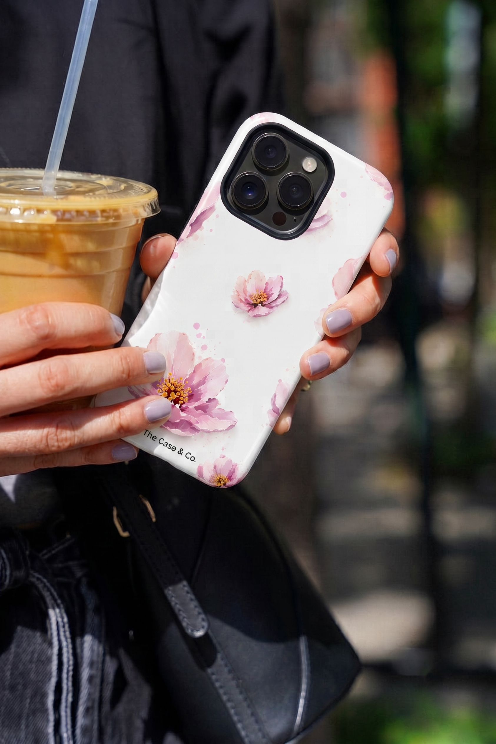 iPhone Cloud Skin Case – Peony Paradise Print | Premium 3D Hard Shell | Gloss Finish | 14-17 Series