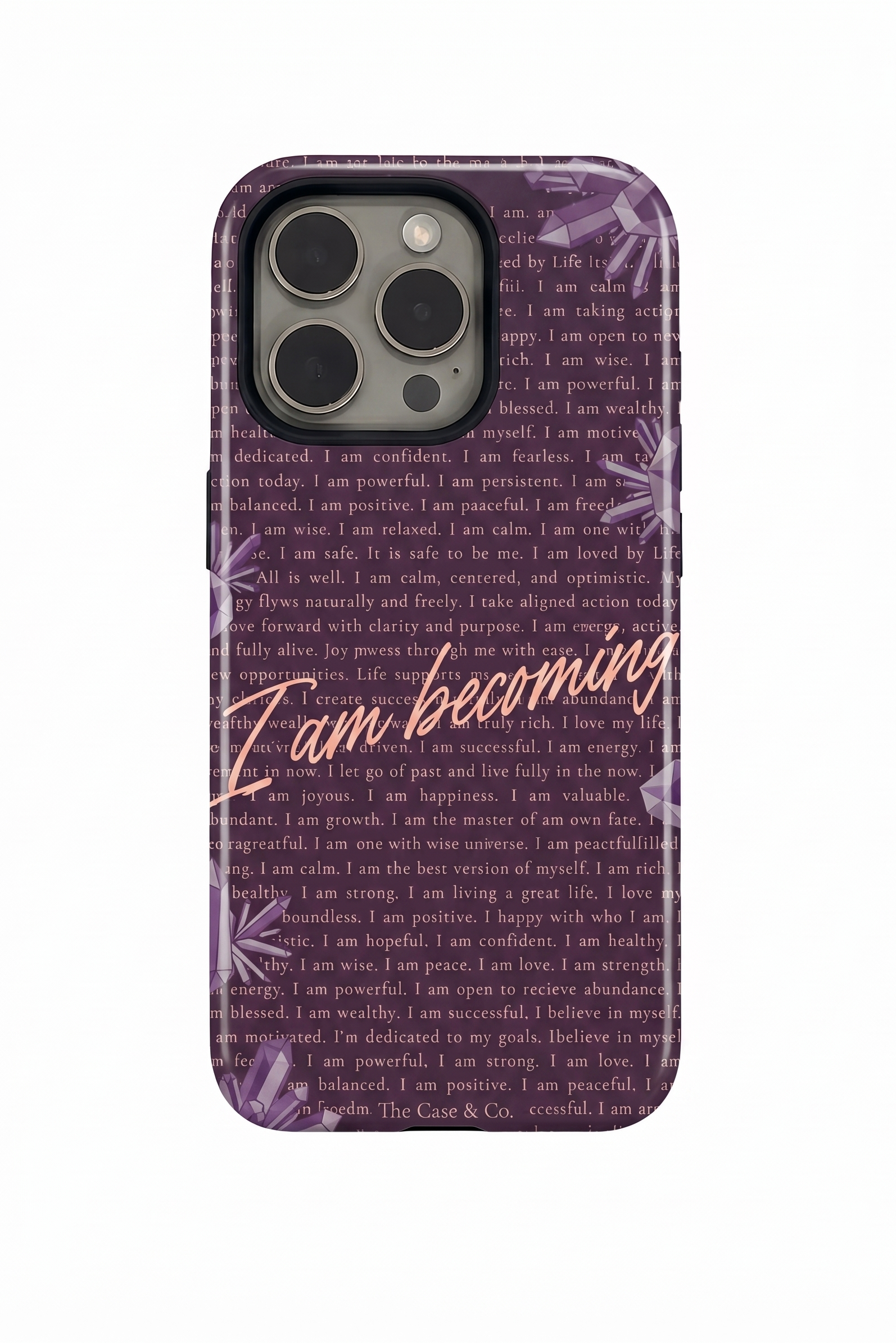 iPhone Cloud Skin Case – I Am Becoming Print | Premium 3D Hard Shell | Gloss Finish | 14-17 Series