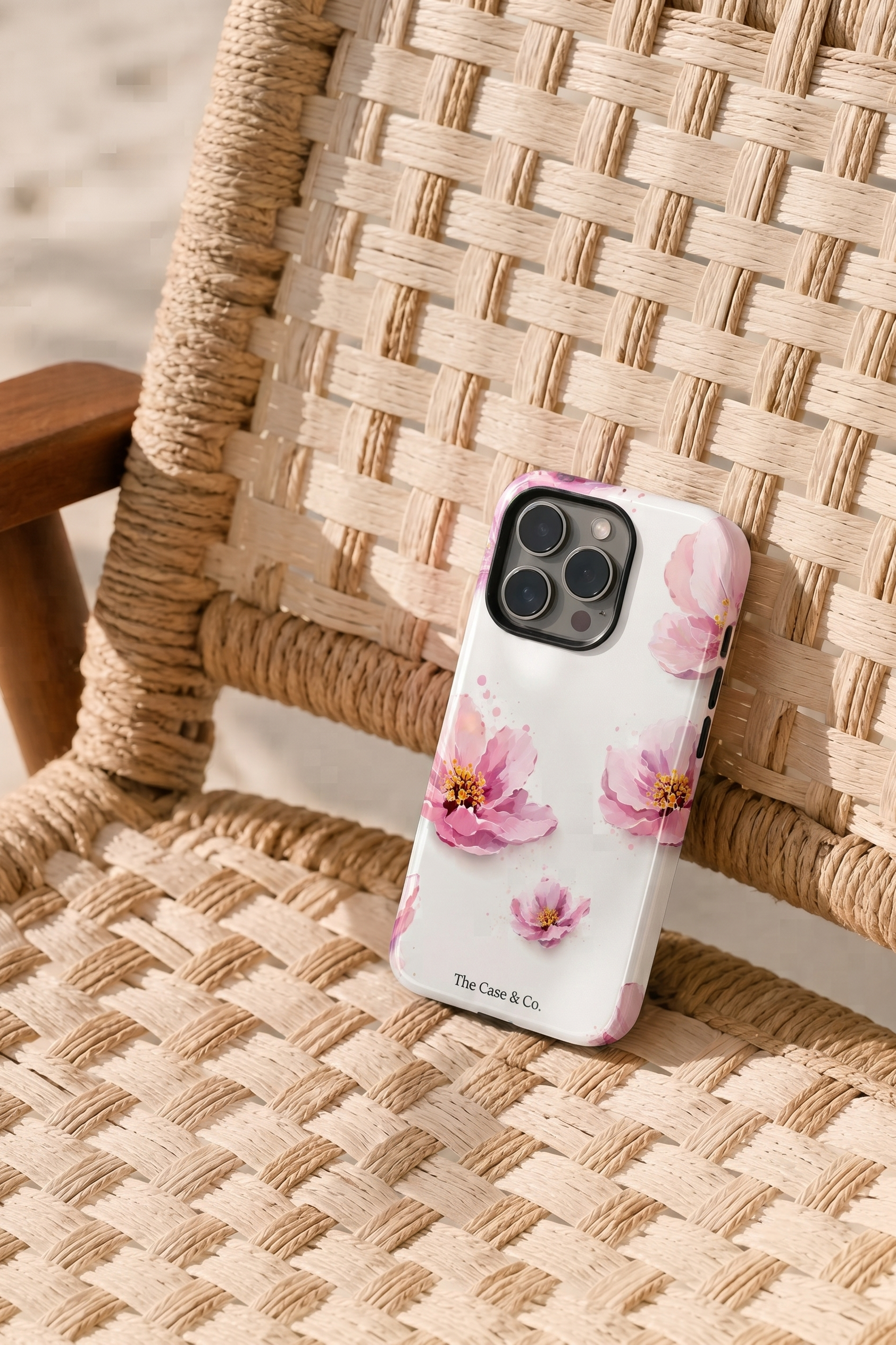 iPhone Cloud Skin Case – Peony Paradise Print | Premium 3D Hard Shell | Gloss Finish | 14-17 Series