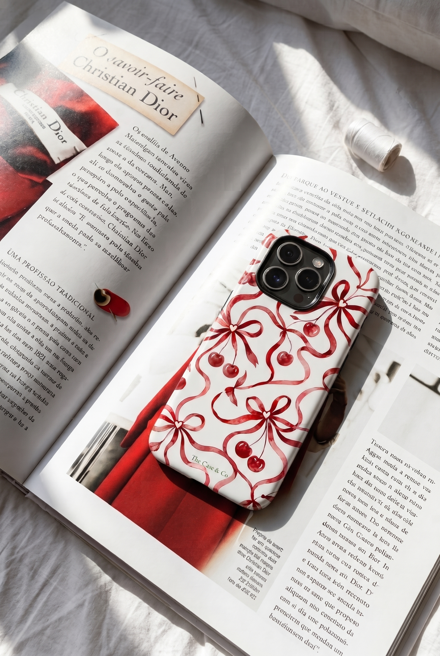 iPhone Cloud Skin Case – Berry Sweet Print | Premium 3D Hard Shell | Gloss Finish | 14-17 Series (Copy)