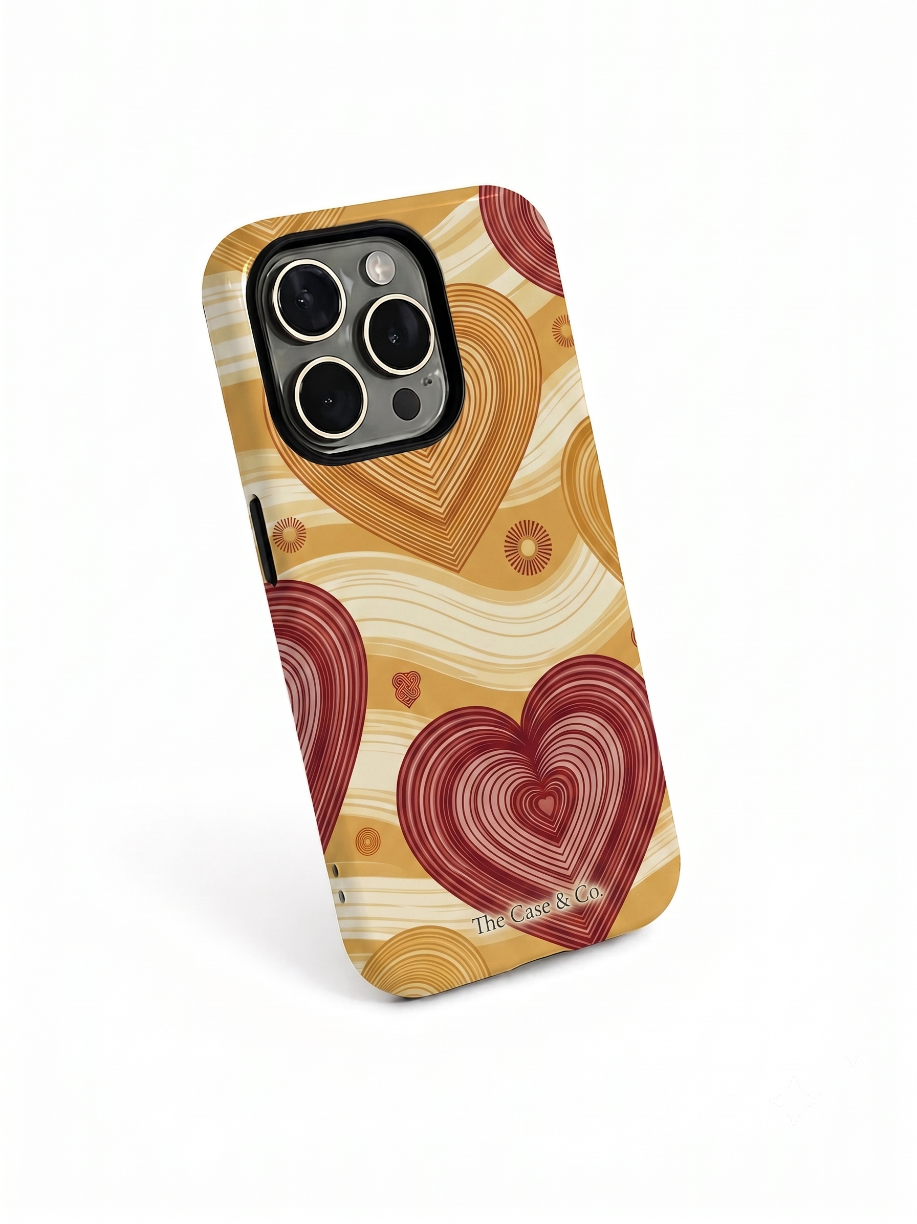 iPhone Cloud Skin Case – Layers of Love Print | Premium 3D Hard Shell | Gloss Finish | 14-17 Series