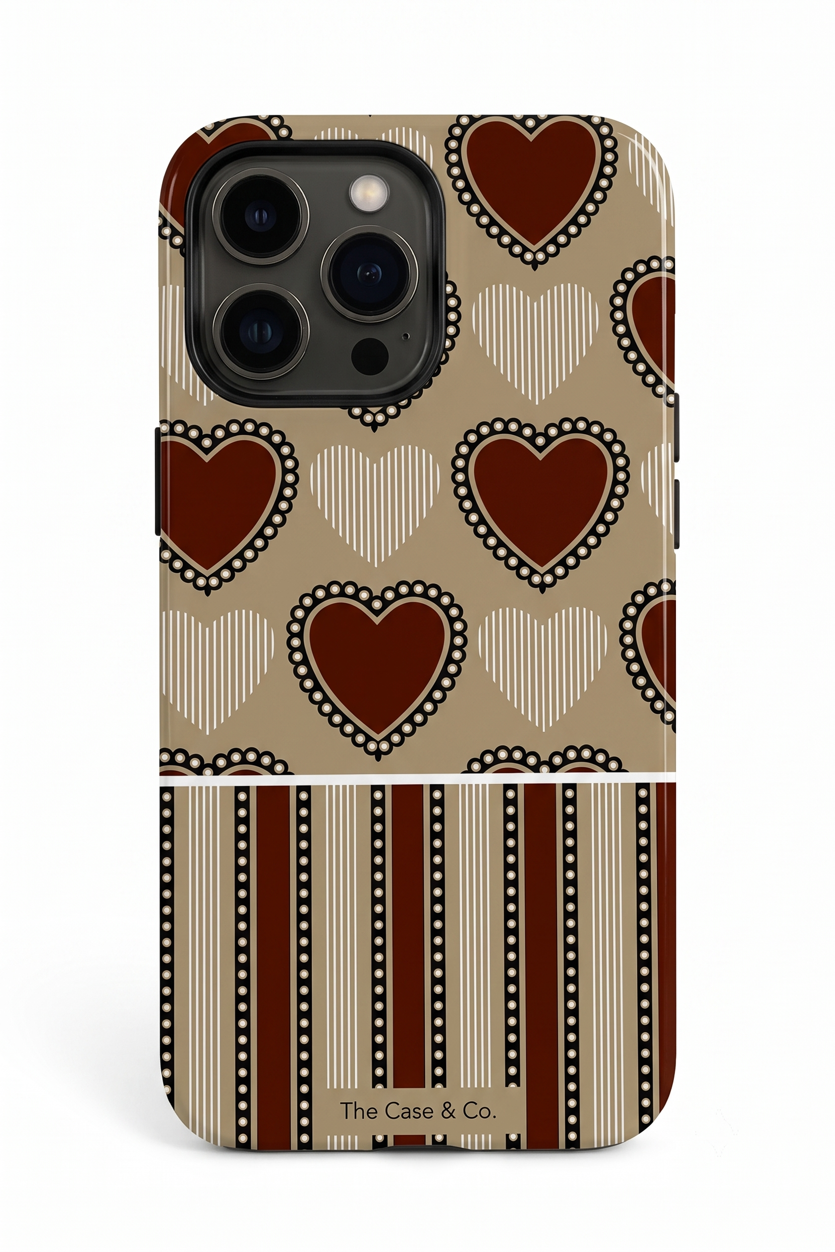 iPhone Cloud Skin Case – Heartloom Print | Premium 3D Hard Shell | Gloss Finish | 14-17 Series
