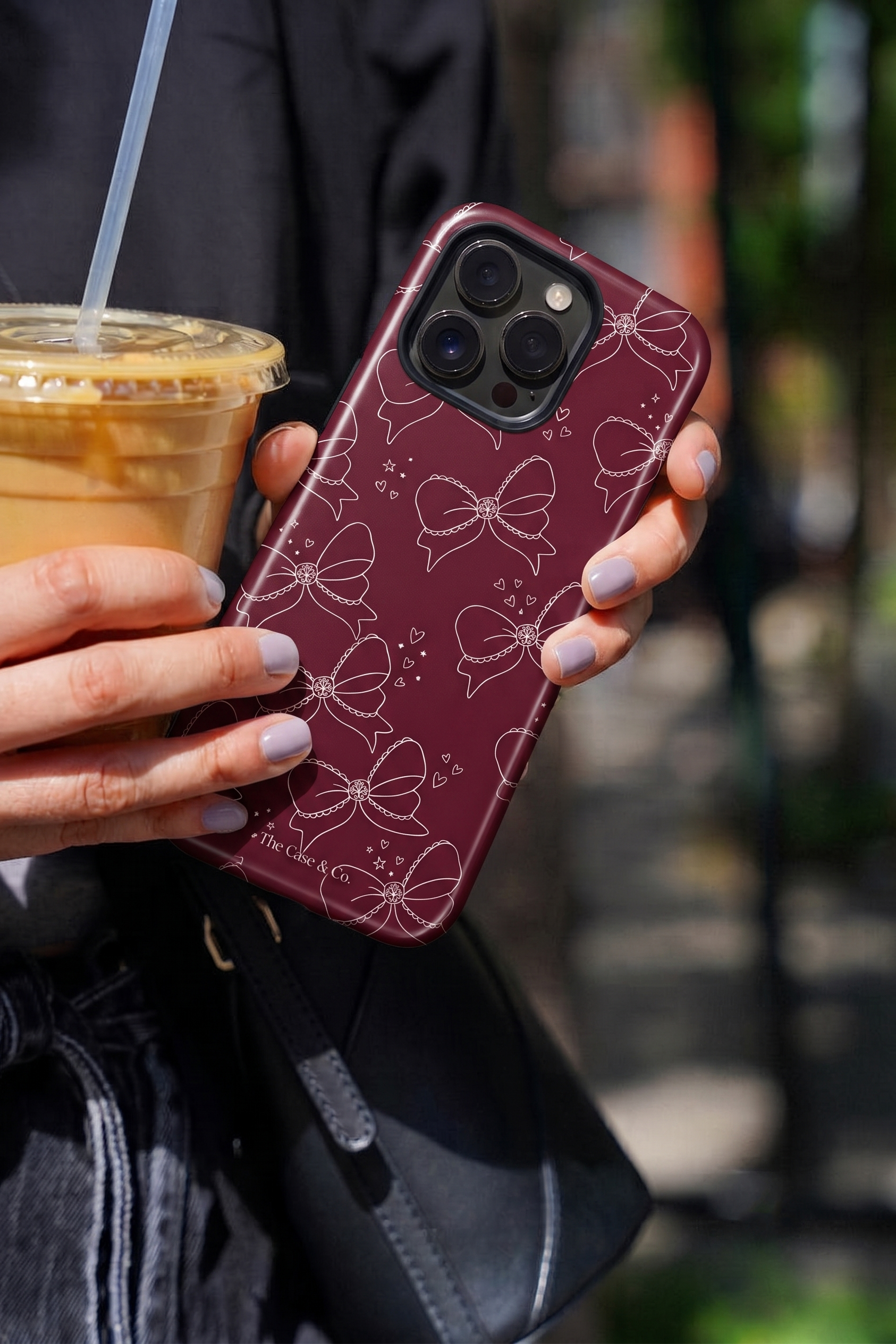 iPhone Cloud Skin Case – Love Tied Print | Premium 3D Hard Shell | Gloss Finish | 14-17 Series