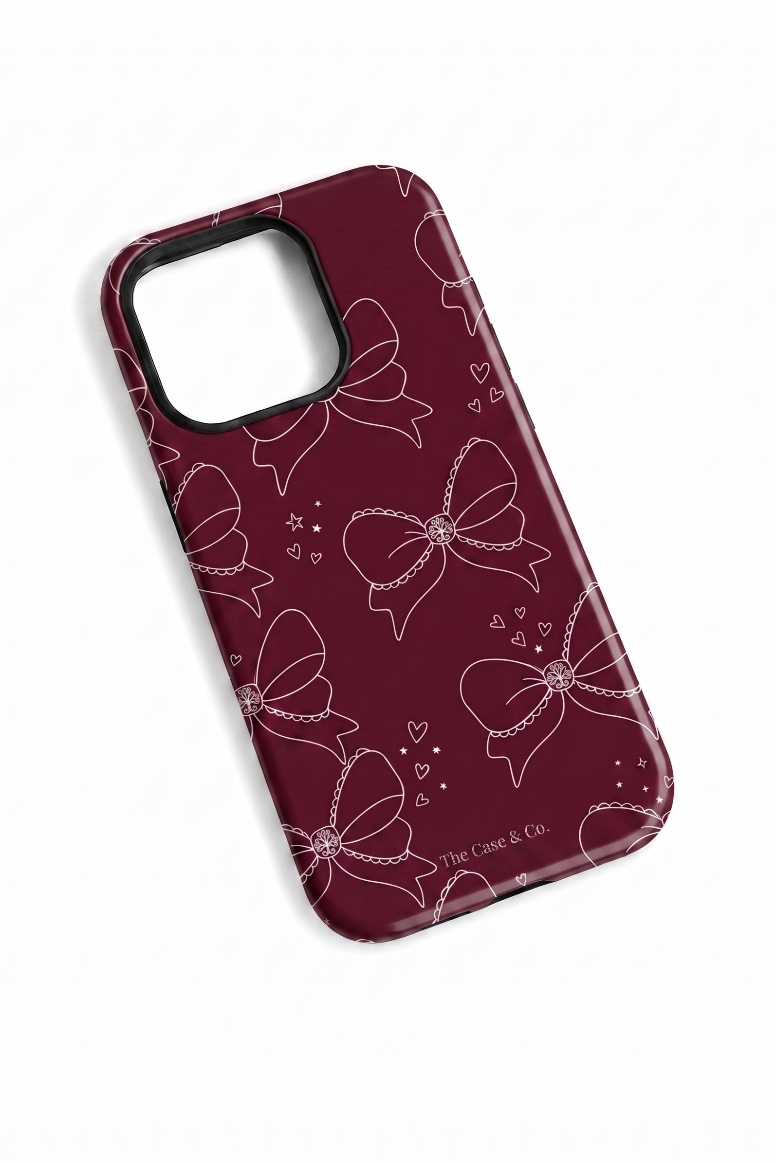 iPhone Cloud Skin Case – Love Tied Print | Premium 3D Hard Shell | Gloss Finish | 14-17 Series