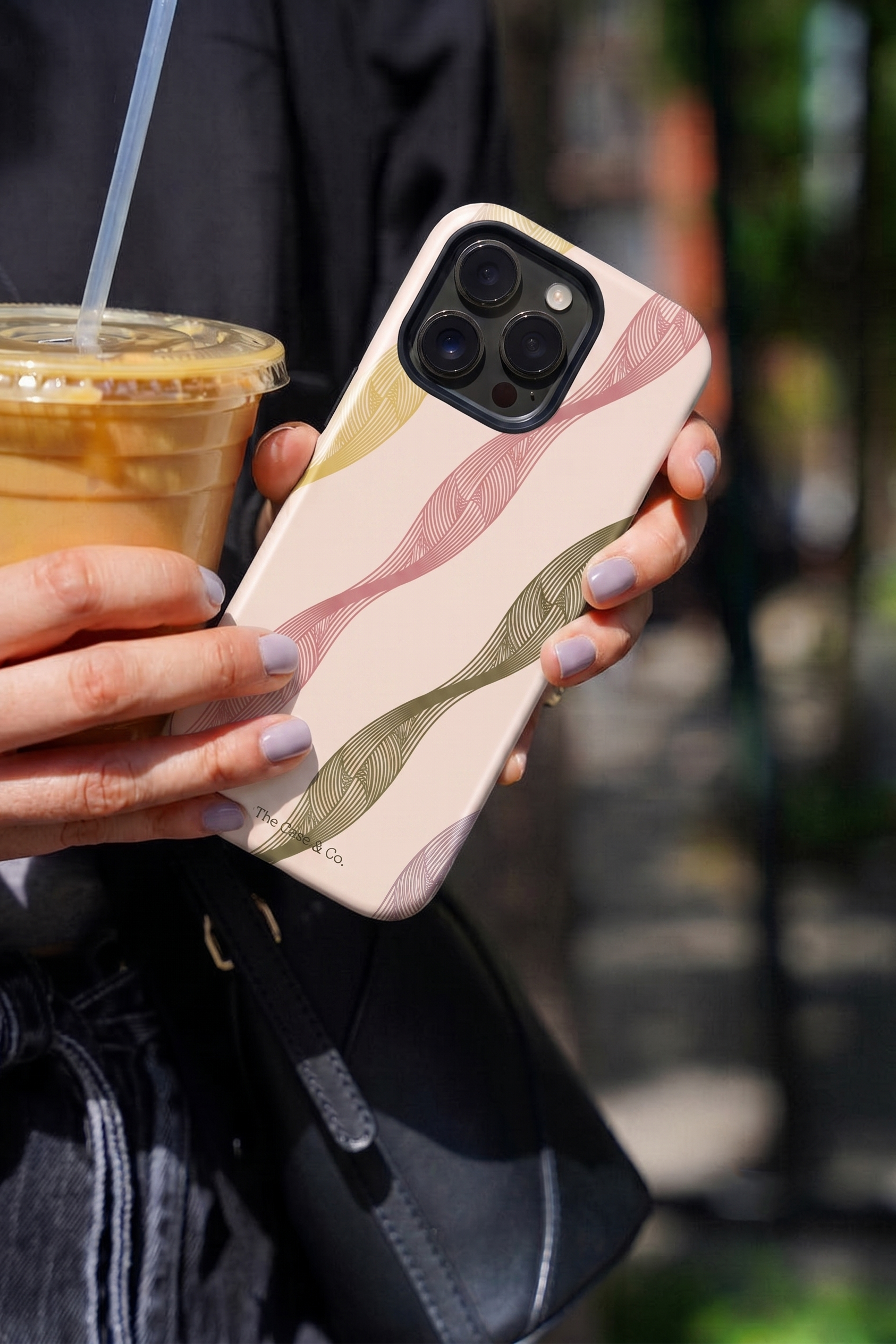 iPhone Cloud Skin Case – Rhythmic Ribbons | Premium 3D Hard Shell | Gloss Finish | 14-17 Series