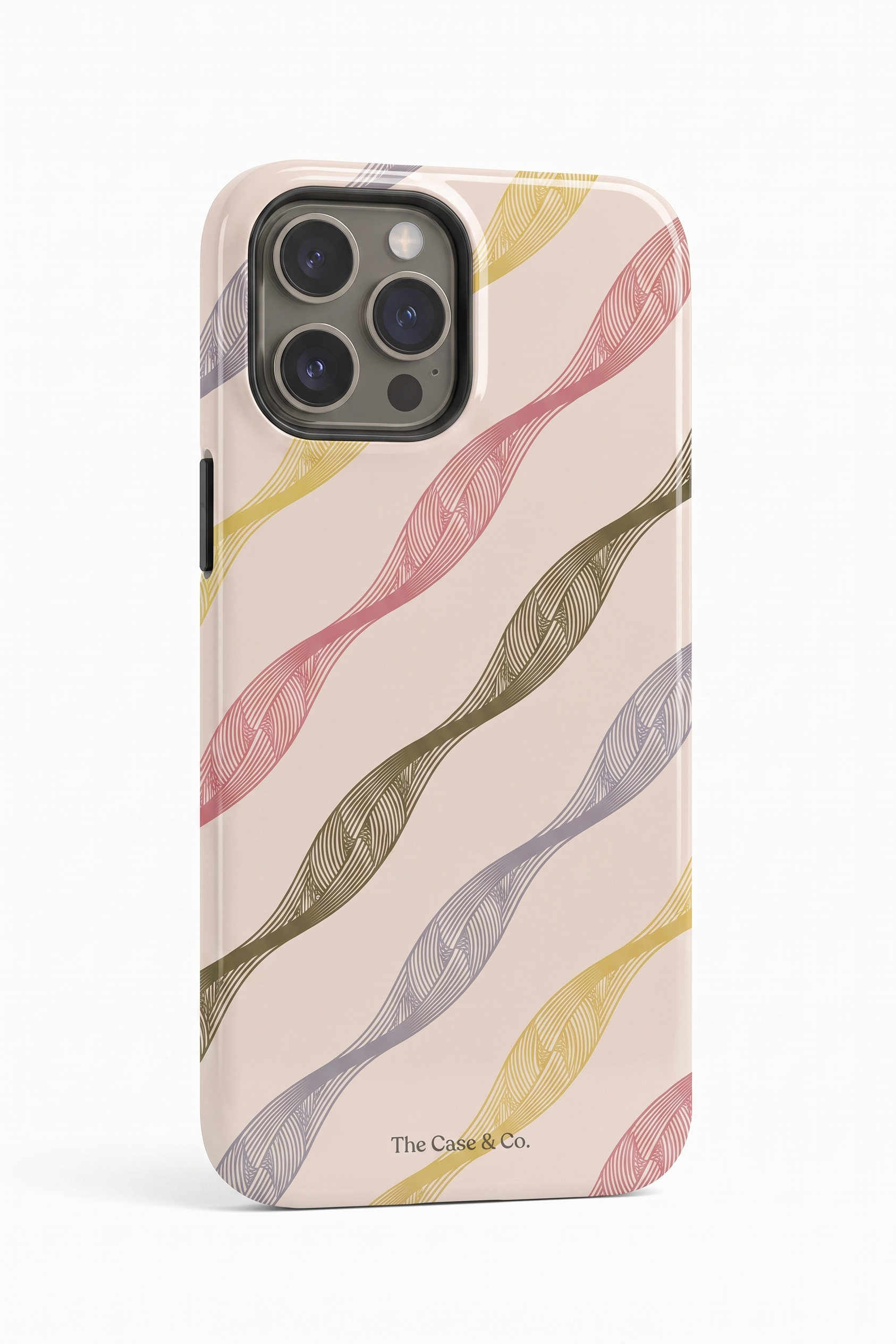 iPhone Cloud Skin Case – Rhythmic Ribbons | Premium 3D Hard Shell | Gloss Finish | 14-17 Series