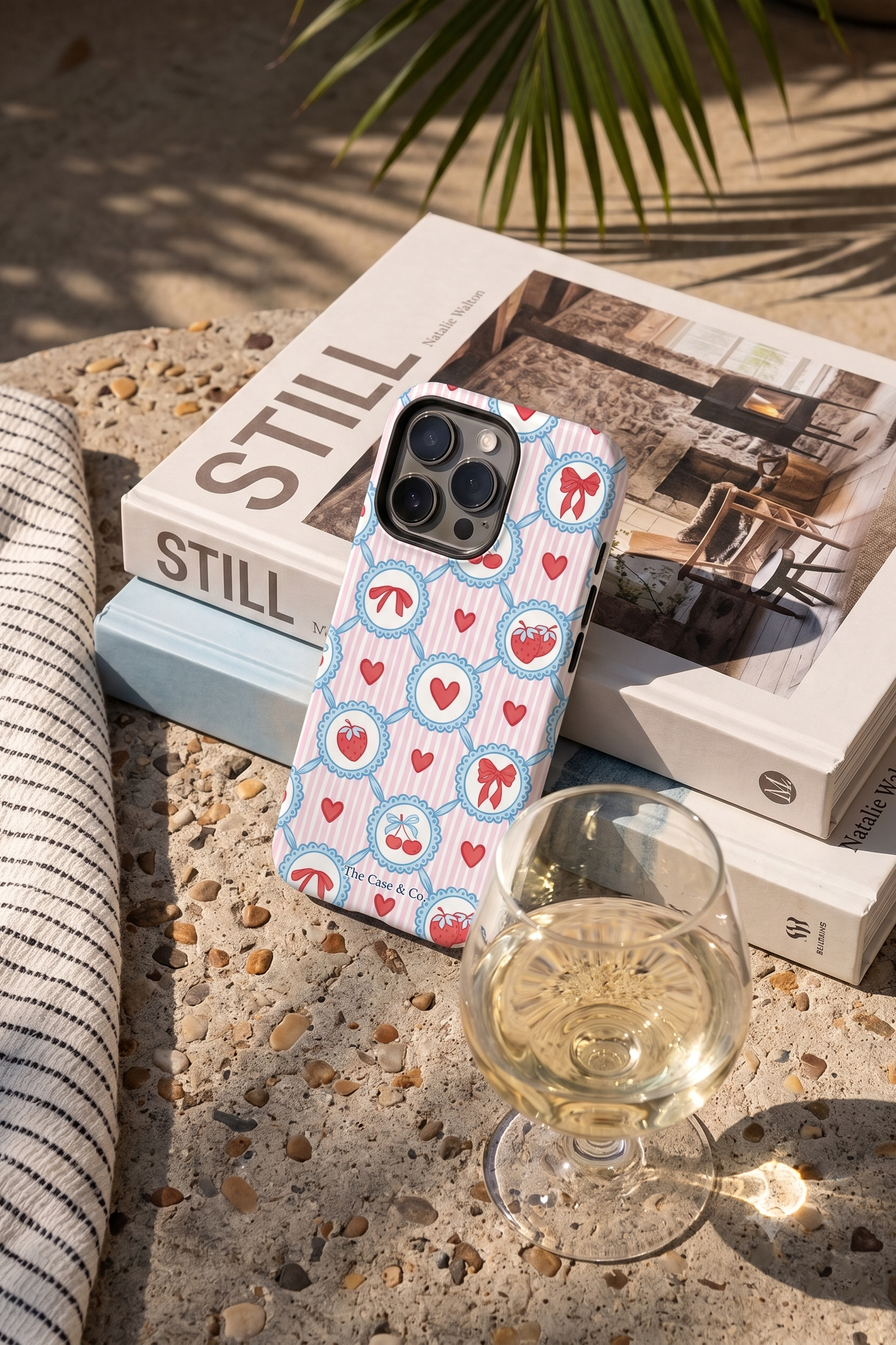 iPhone Cloud Skin Case – Berry Charm Print | Premium 3D Hard Shell | Gloss Finish | 14-17 Series