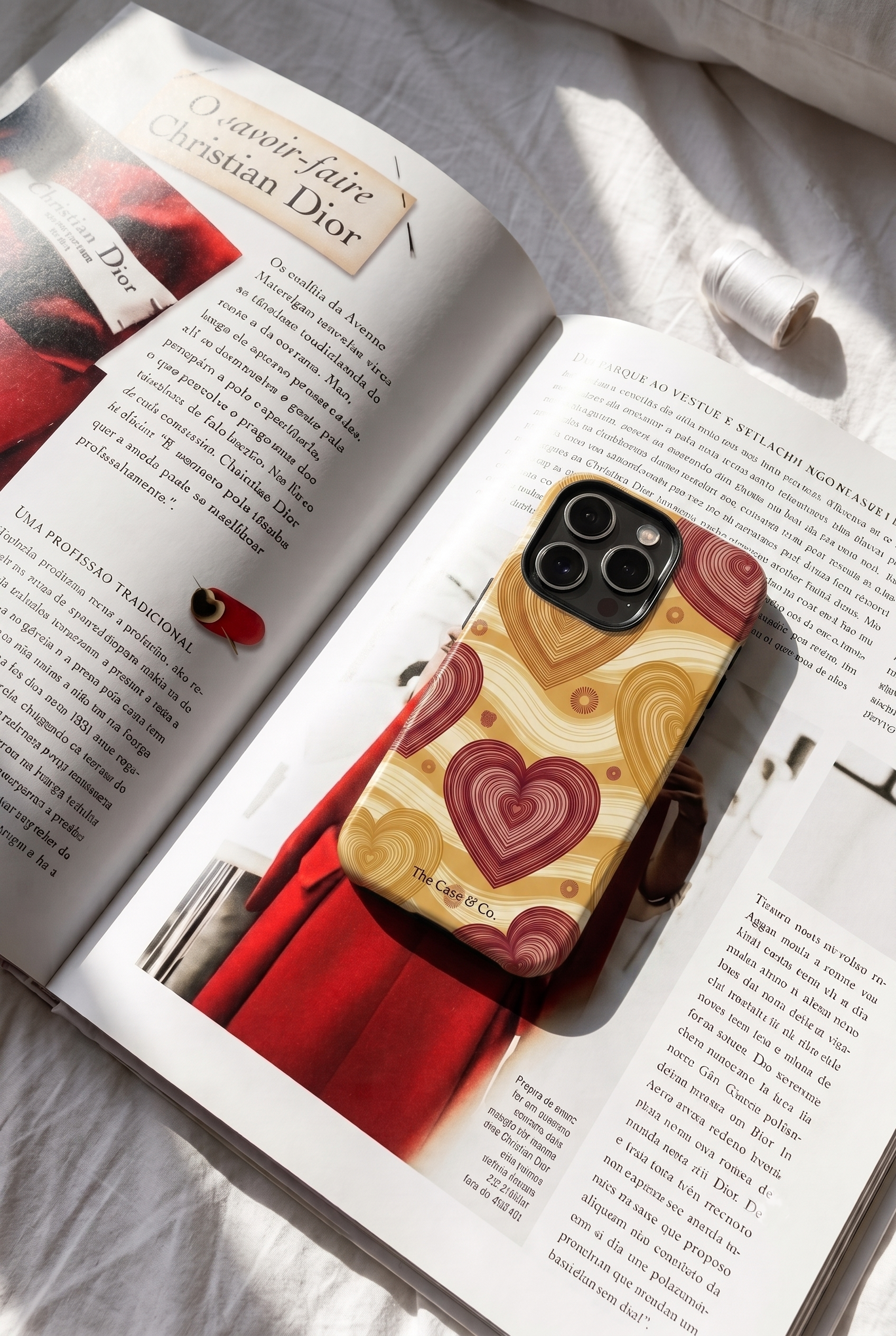 iPhone Cloud Skin Case – Layers of Love Print | Premium 3D Hard Shell | Gloss Finish | 14-17 Series