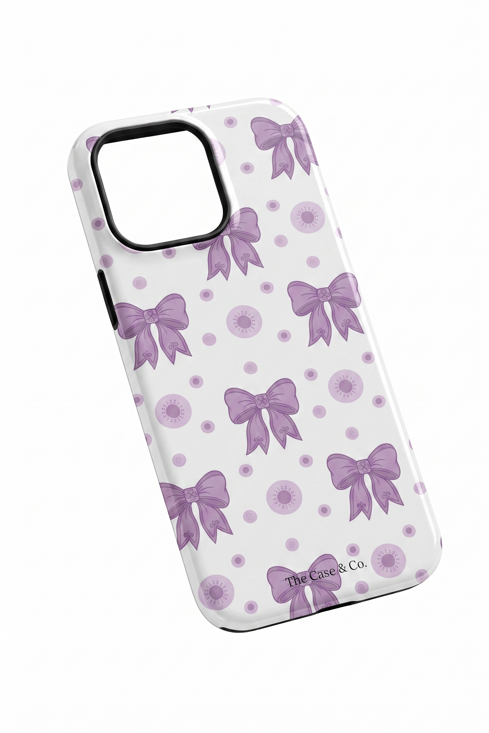 iPhone Cloud Skin Case – Violet Elegance | Premium 3D Hard Shell | Gloss Finish | 14-17 Series
