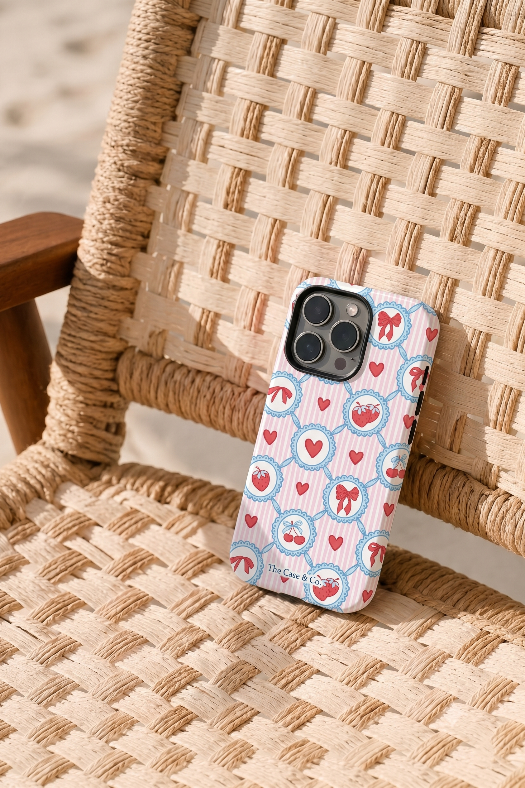 iPhone Cloud Skin Case – Berry Charm Print | Premium 3D Hard Shell | Gloss Finish | 14-17 Series