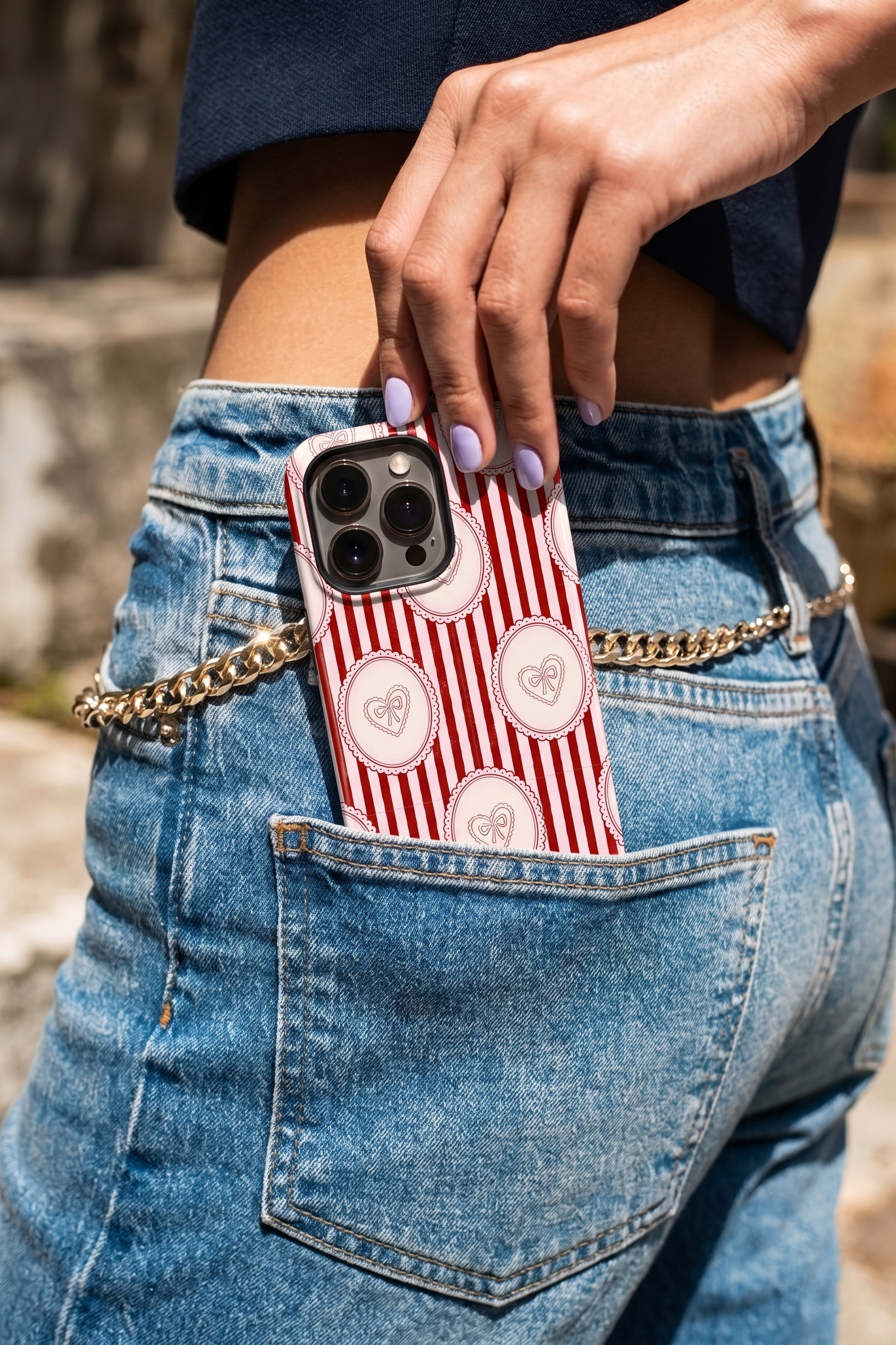 iPhone Cloud Skin Case – Mod Medallion Print | Premium 3D Hard Shell | Gloss Finish | 14-17 Series