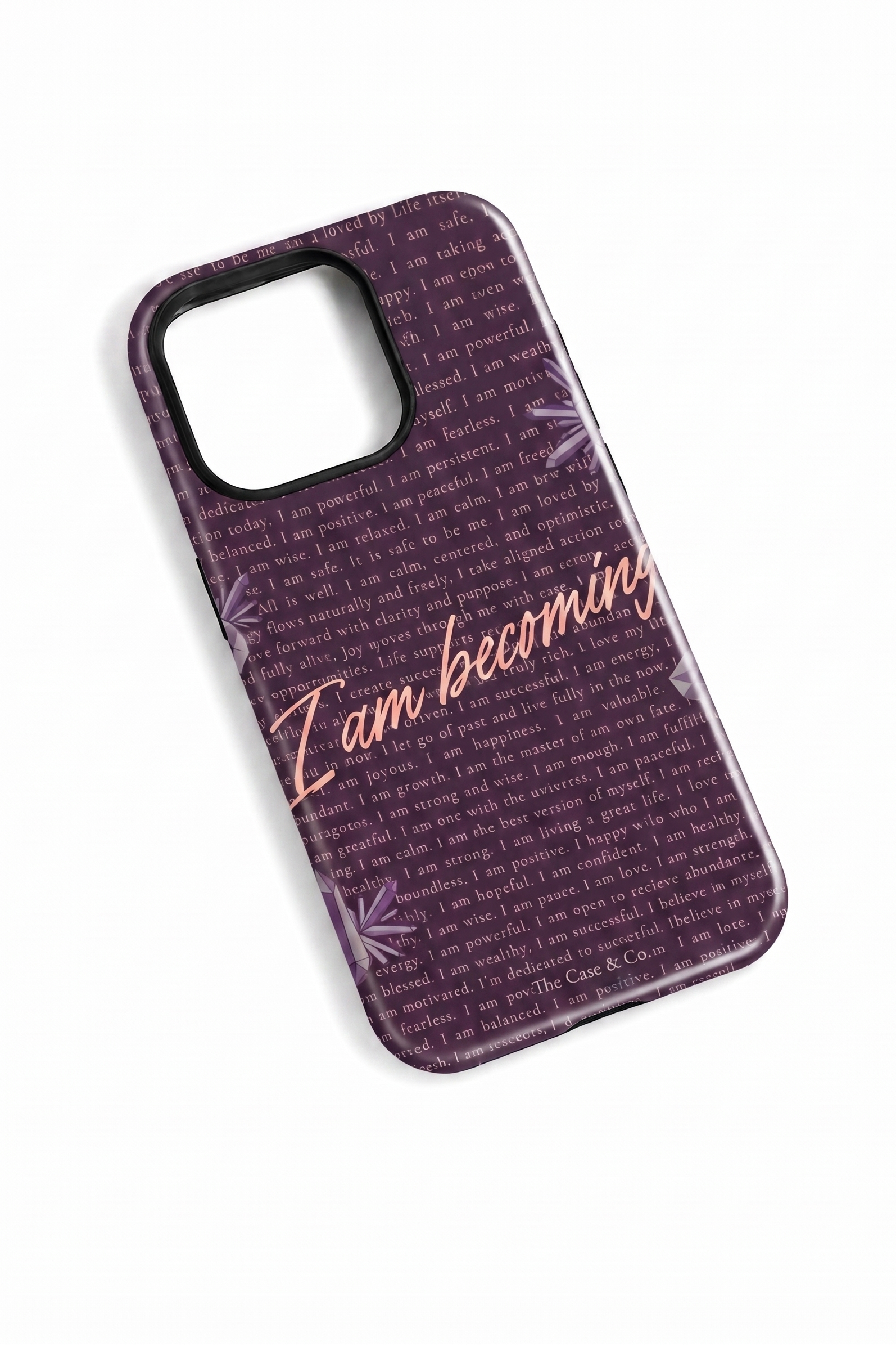 iPhone Cloud Skin Case – I Am Becoming Print | Premium 3D Hard Shell | Gloss Finish | 14-17 Series
