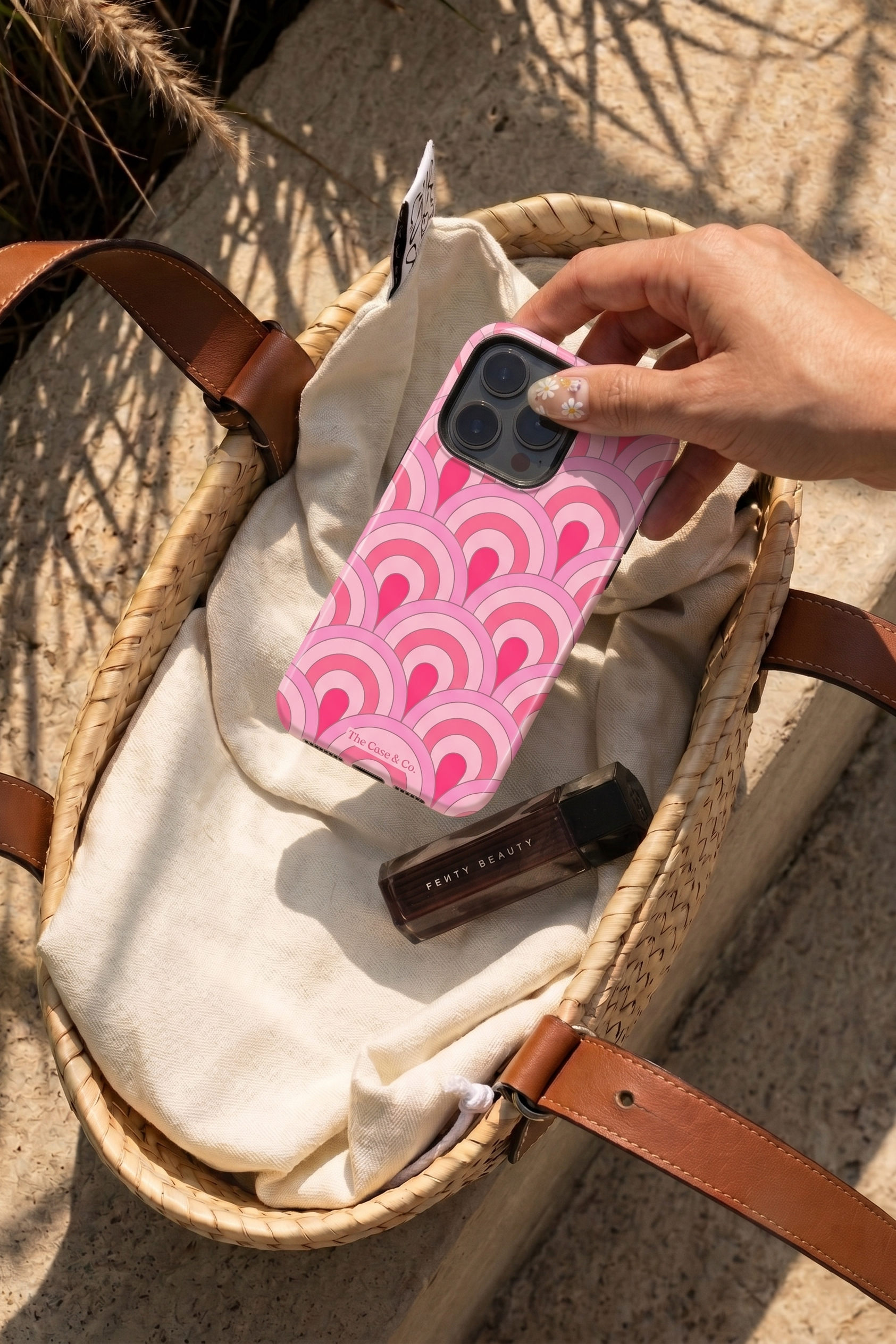 iPhone Cloud Skin Case – Rosy Arches Print | Premium 3D Hard Shell | Gloss Finish | 14-17 Series