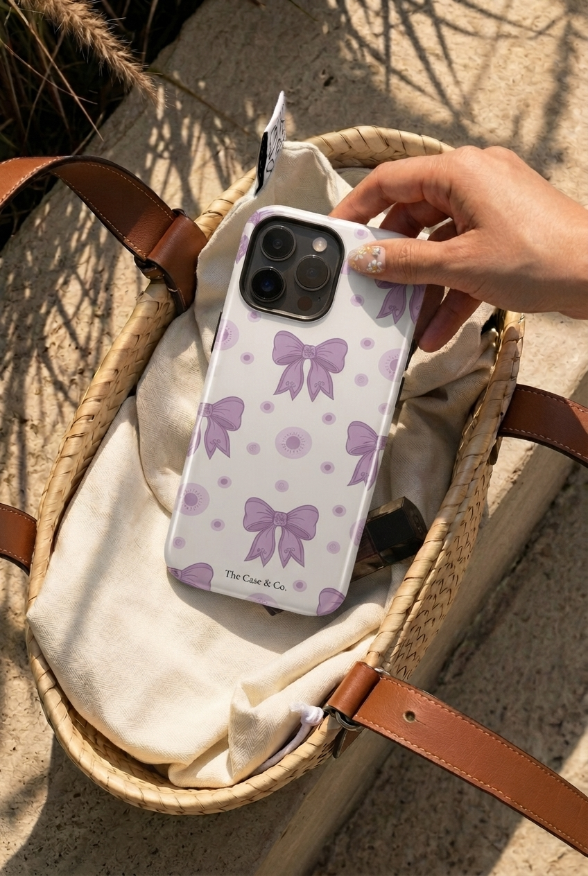 iPhone Cloud Skin Case – Violet Elegance | Premium 3D Hard Shell | Gloss Finish | 14-17 Series
