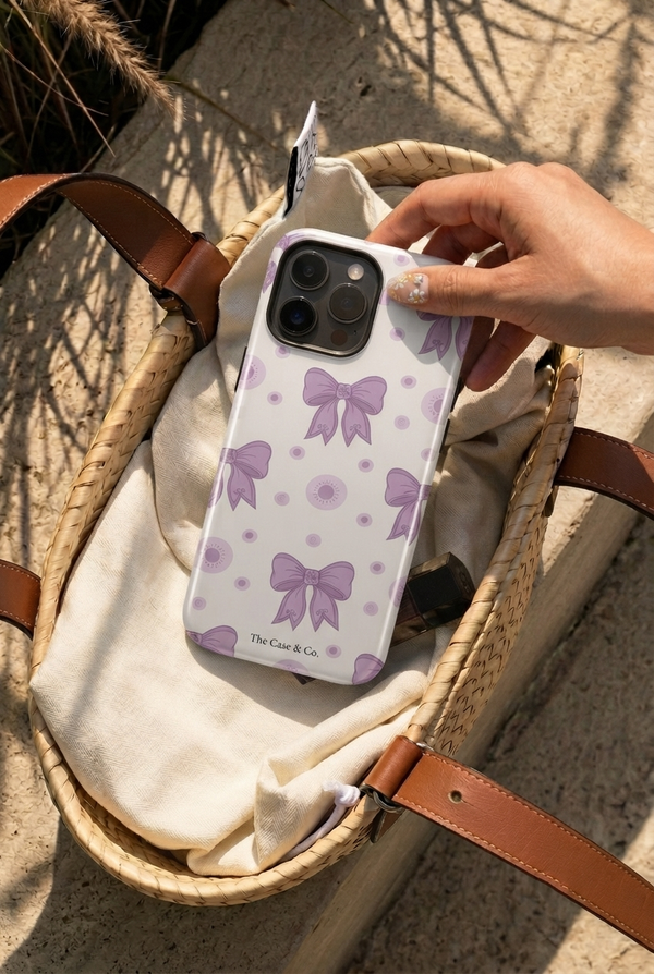 iPhone Cloud Skin Case – Violet Elegance | Premium 3D Hard Shell | Gloss Finish | 14-17 Series