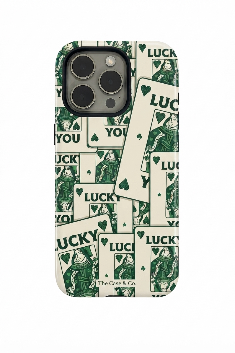 iPhone Cloud Skin Case – Lucky You Print | Premium 3D Hard Shell | Gloss Finish | 14-17 Series